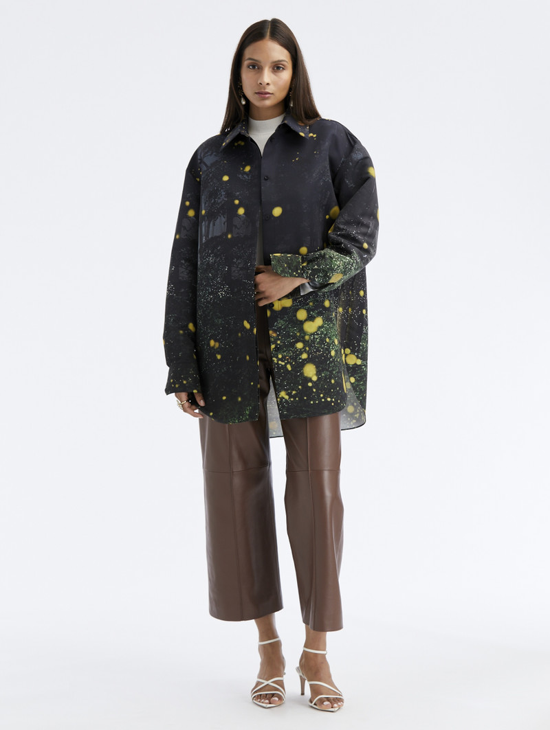 Oscar de la Renta FIREFLY OVERSIZED COTTON BLOUSE outlook