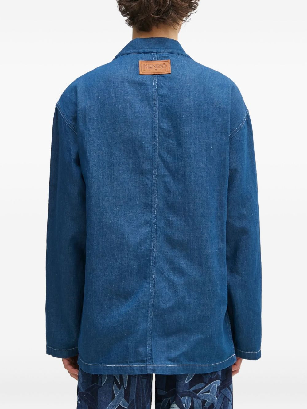 denim wrap jacket - 3