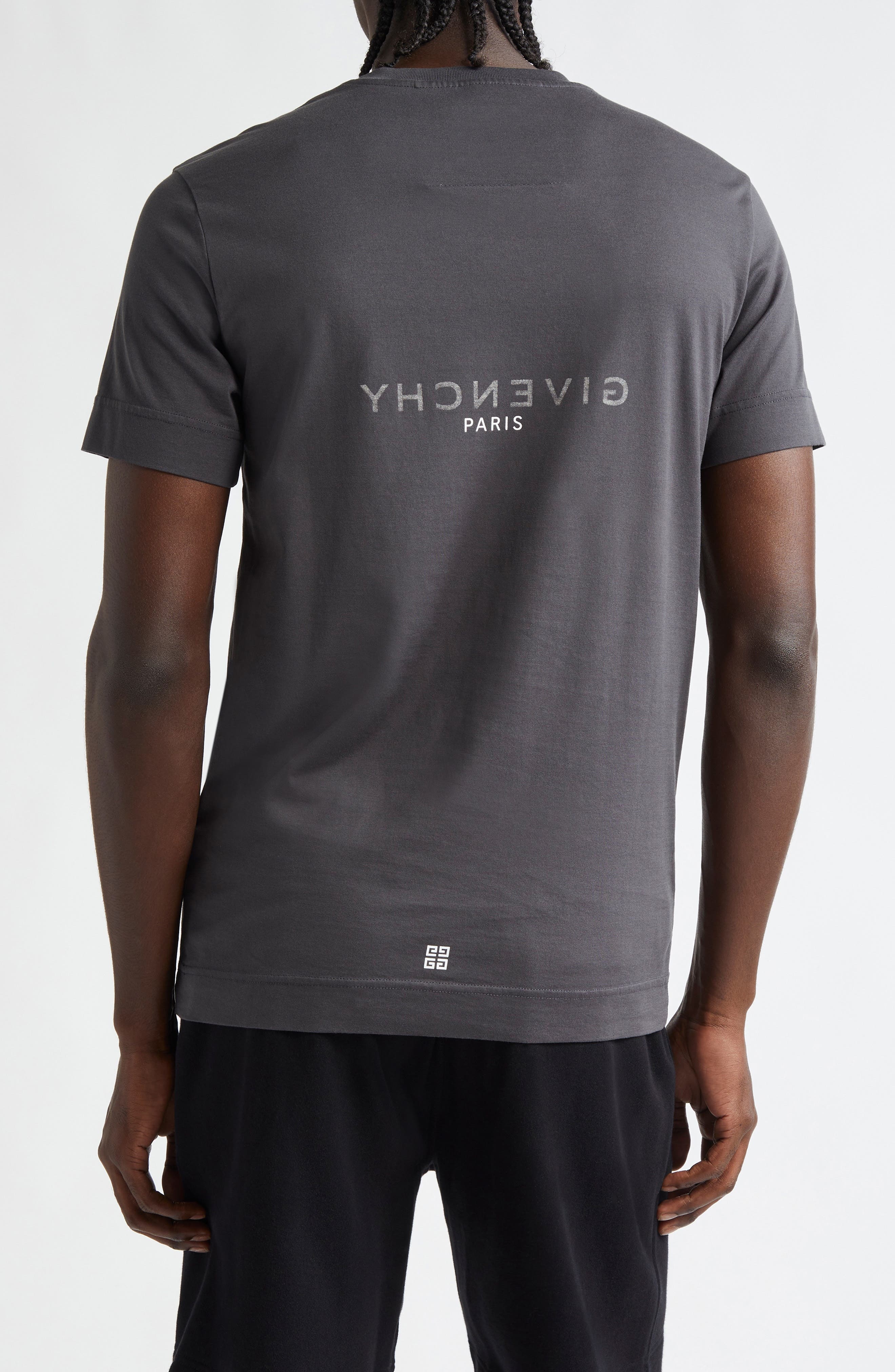Givenchy Slim Fit Logo T-Shirt in Charcoal at Nordstrom - 3