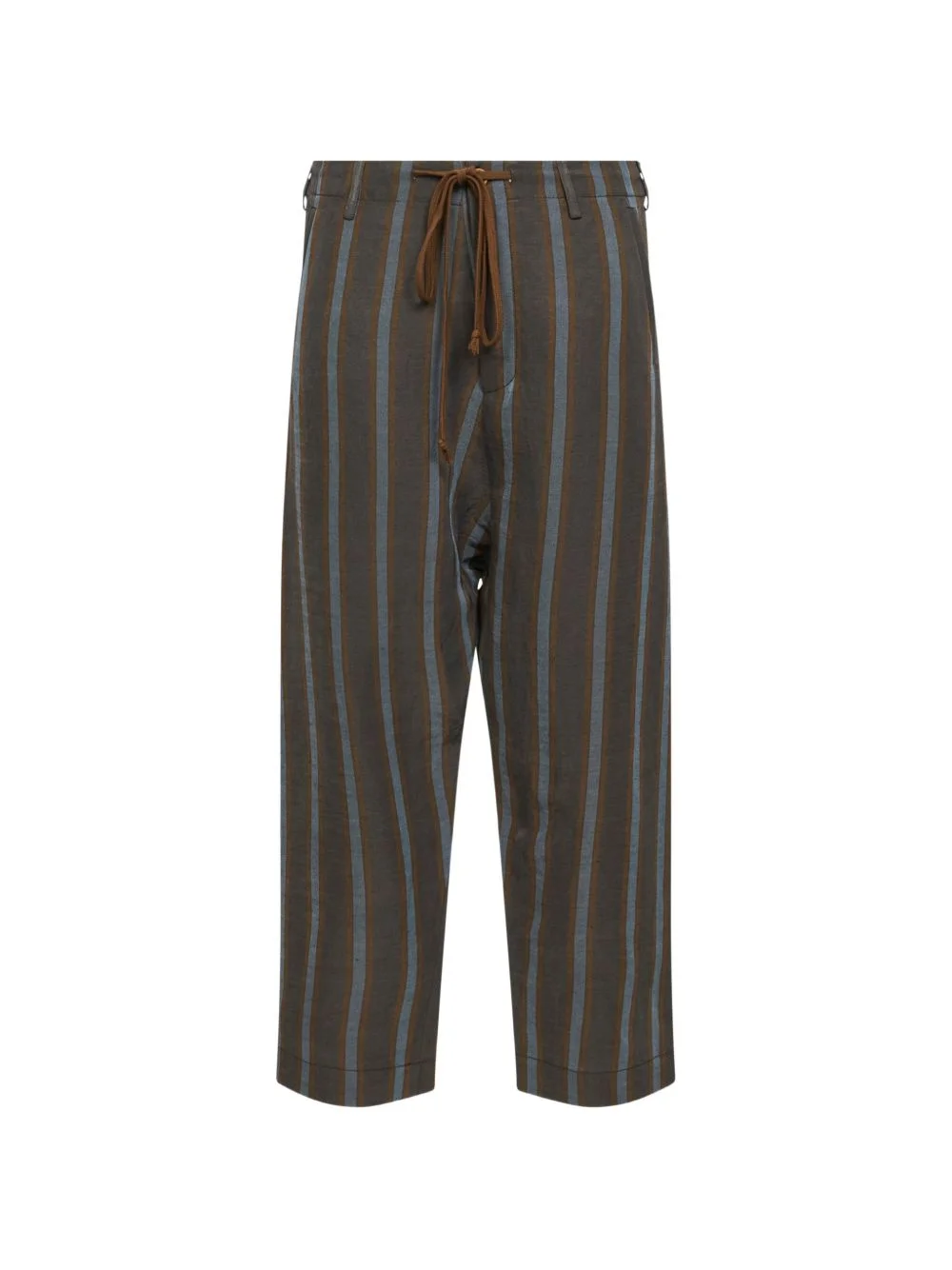 striped drawstring trousers - 1
