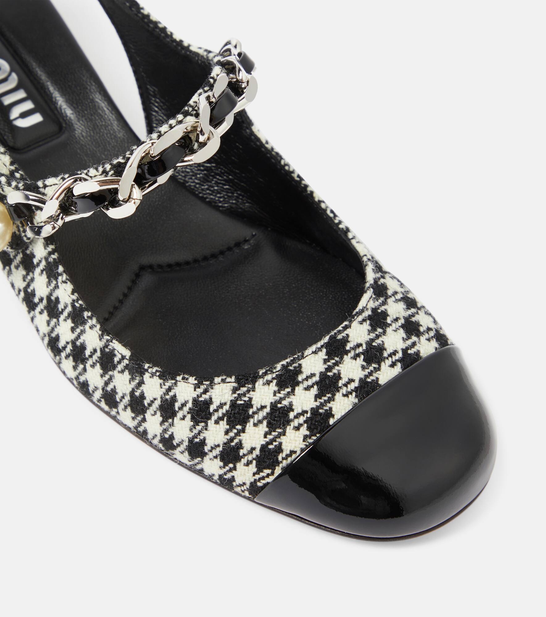 Gingham slingback pumps - 6