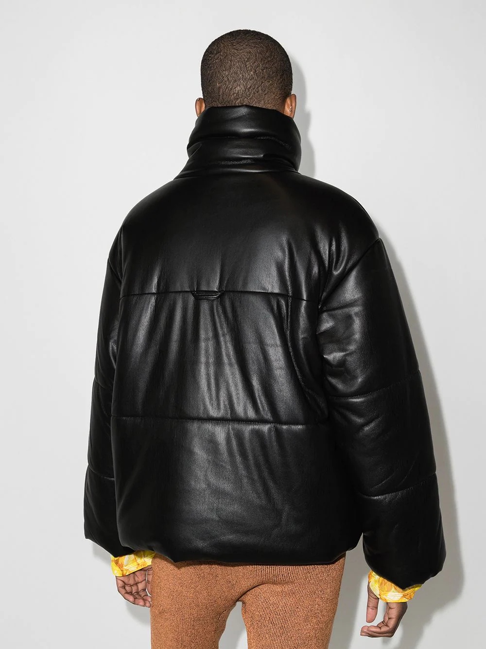 Hide vegan leather puffer jacket - 3
