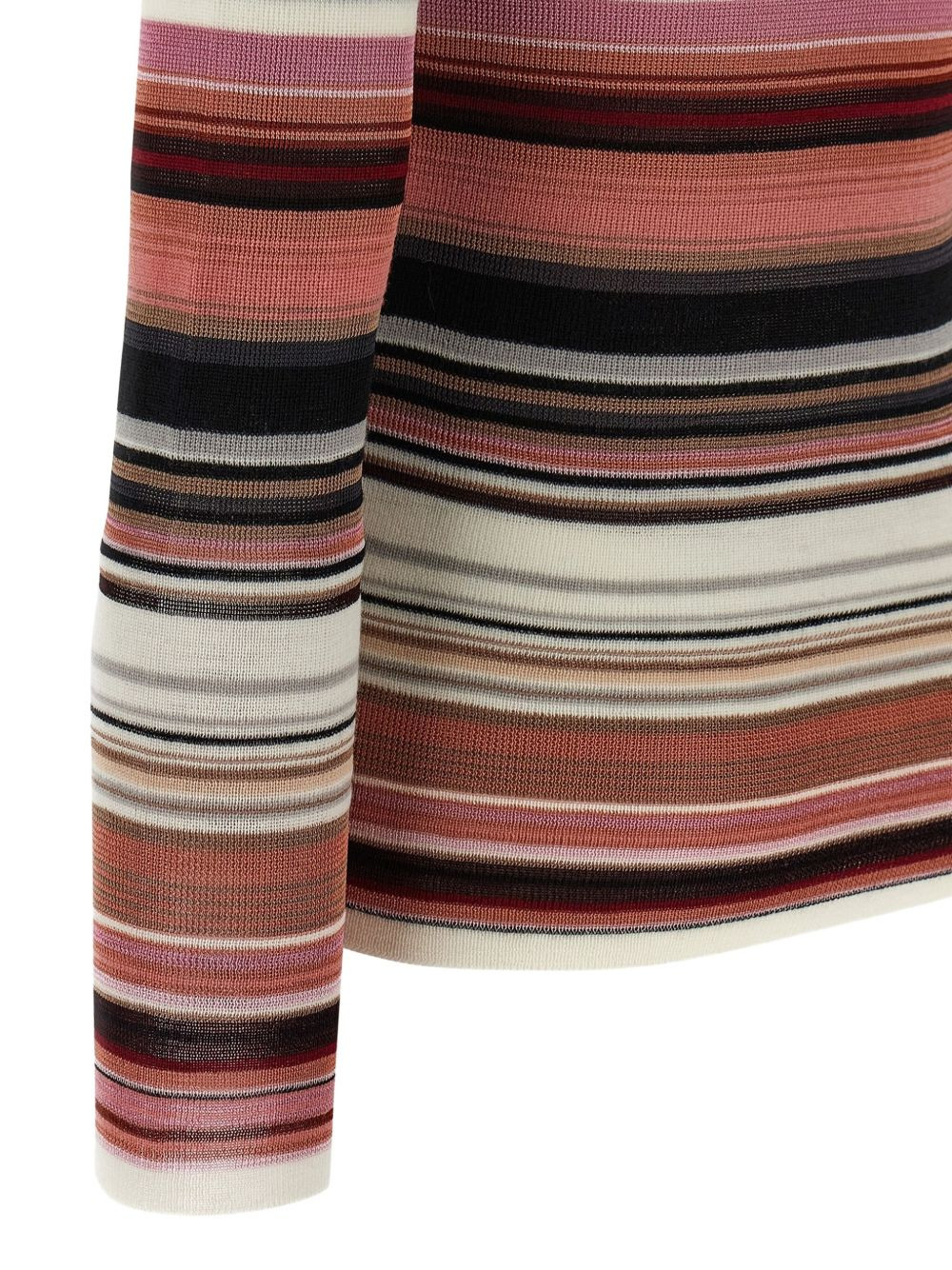 striped-turtleneck sweater - 4