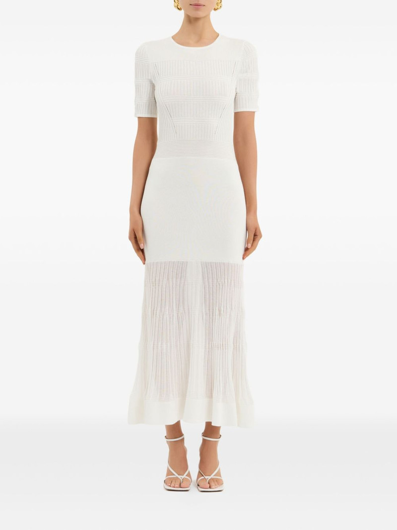 REBECCA VALLANCE Liana midi ribbed dress outlook
