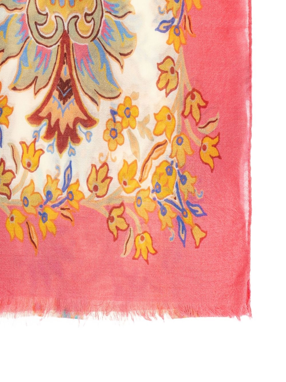 floral-print scarf - 3