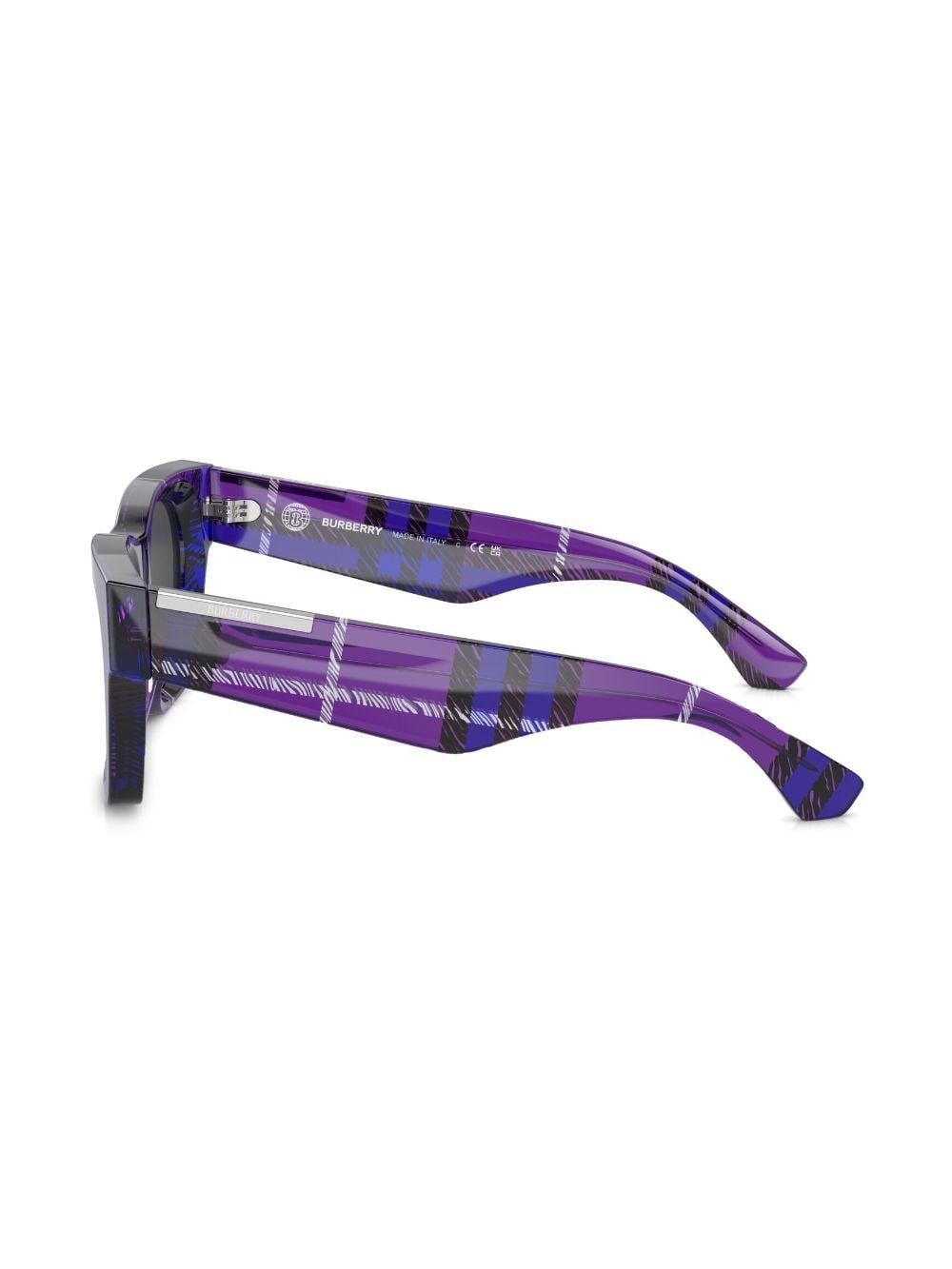 checkered wayfarer-frame sunglasses - 3