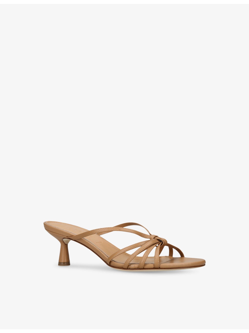 Abby Leather Heeled Mules - 3