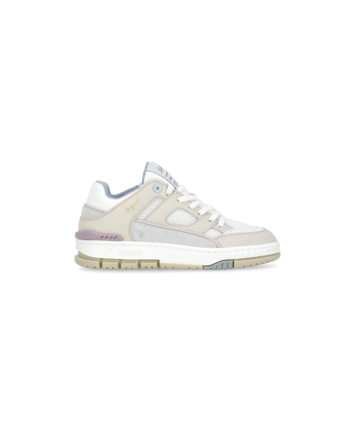 'area Lo' White And Multicolor Sneakers With Logo Detail In Leather Blend Woman - 1
