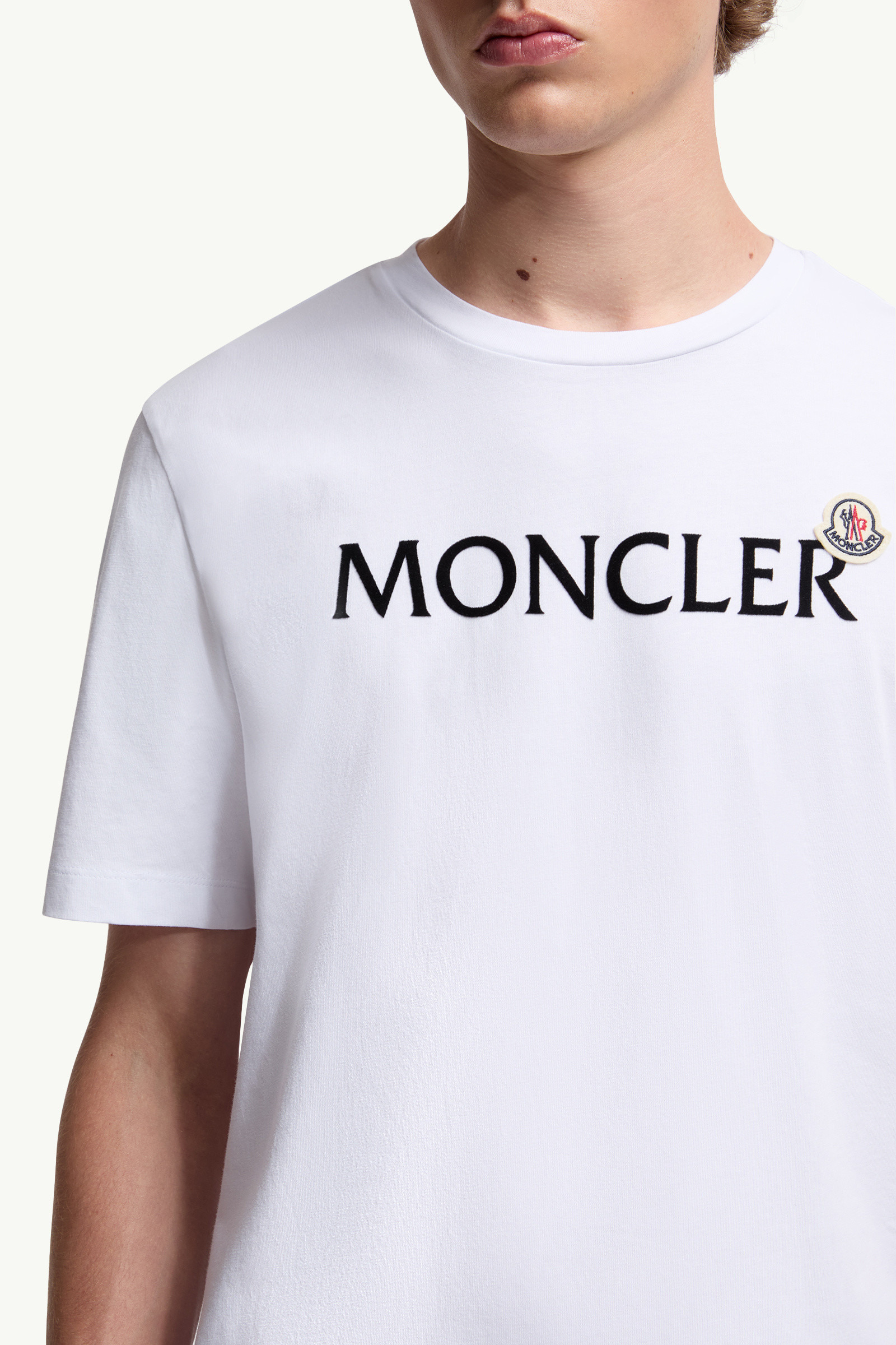 Flocked Logo Cotton T-Shirt - 6