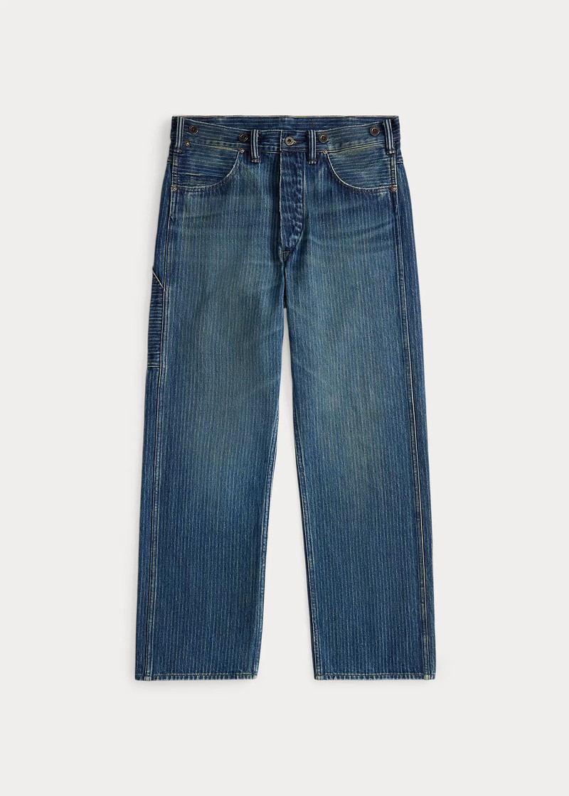 Vintage 5-Pocket Jacquard Denim Jean 1