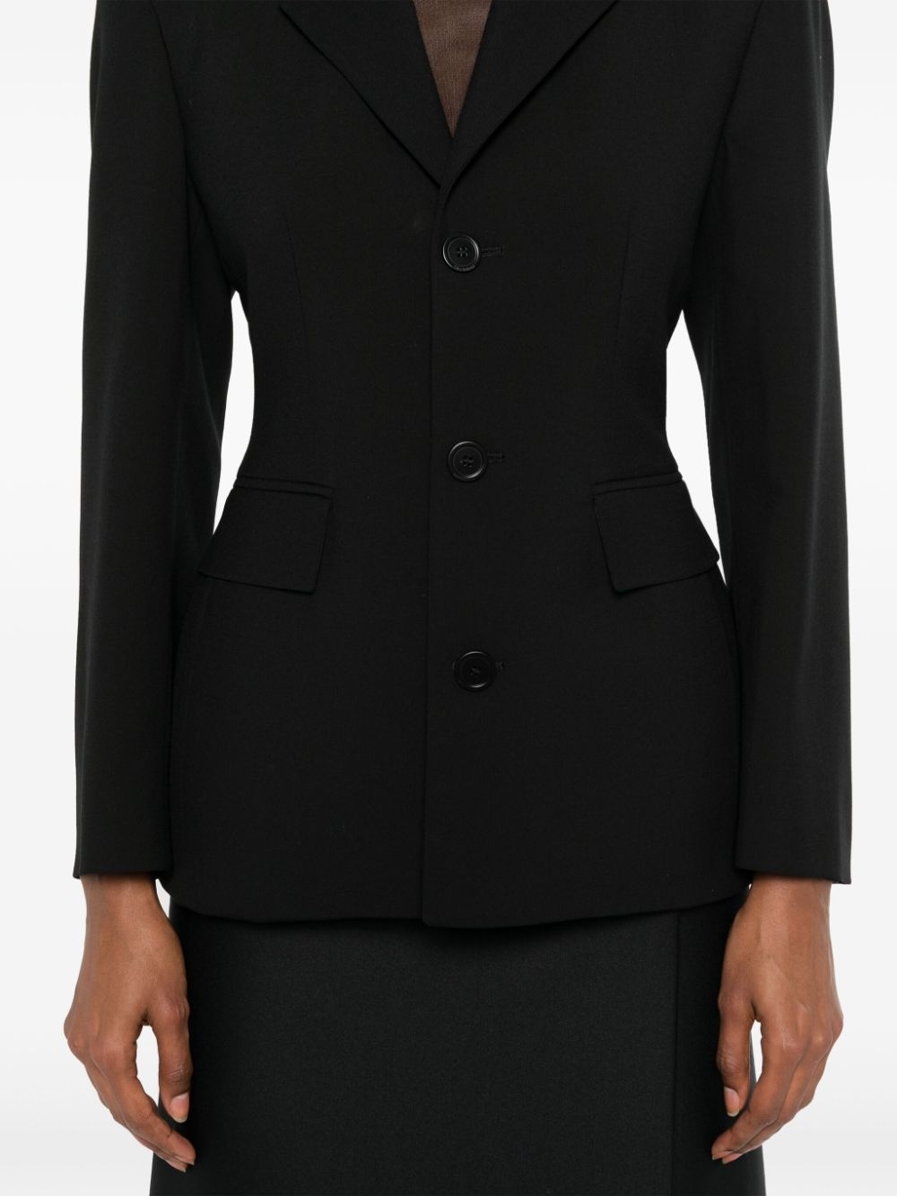 single-breasted wool blazer - 5