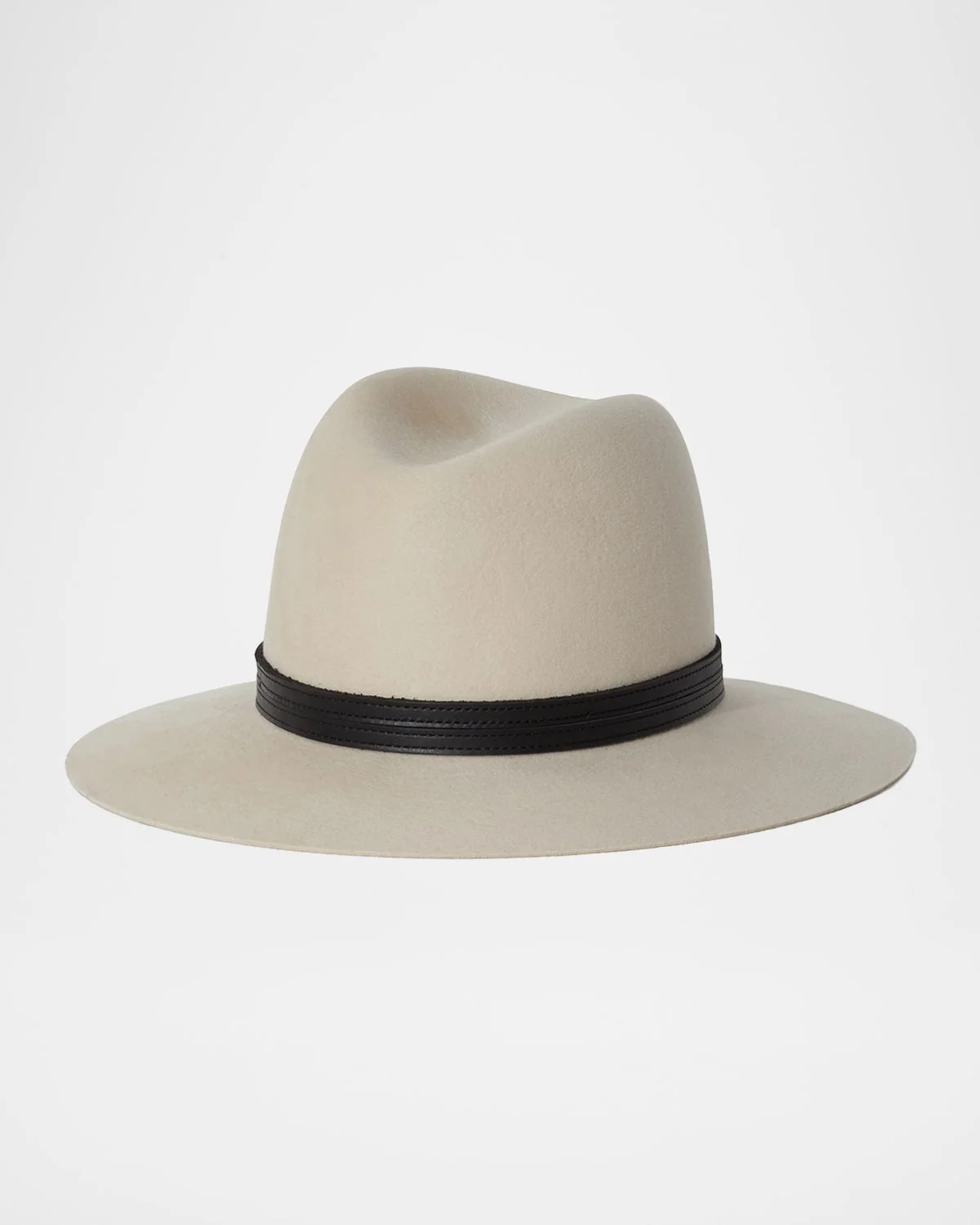 Corinne Belted Wool Fedora Hat - 1