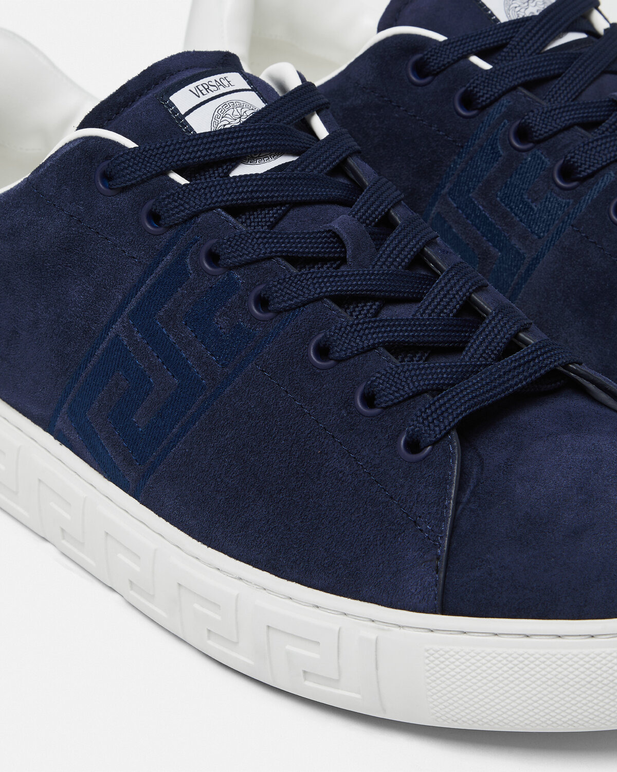 Suede Greca Sneakers - 4