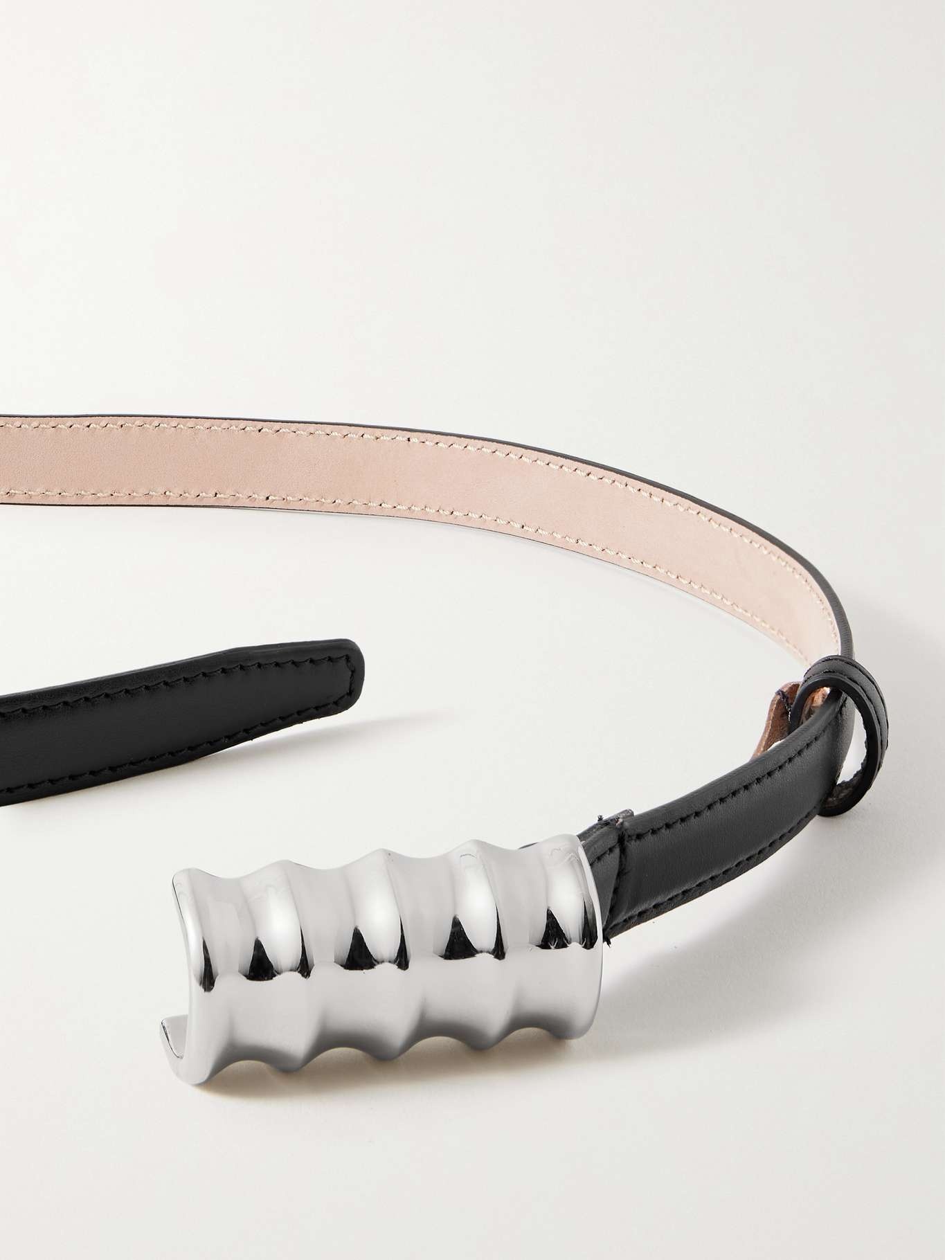 Julius small leather belt Black - 3