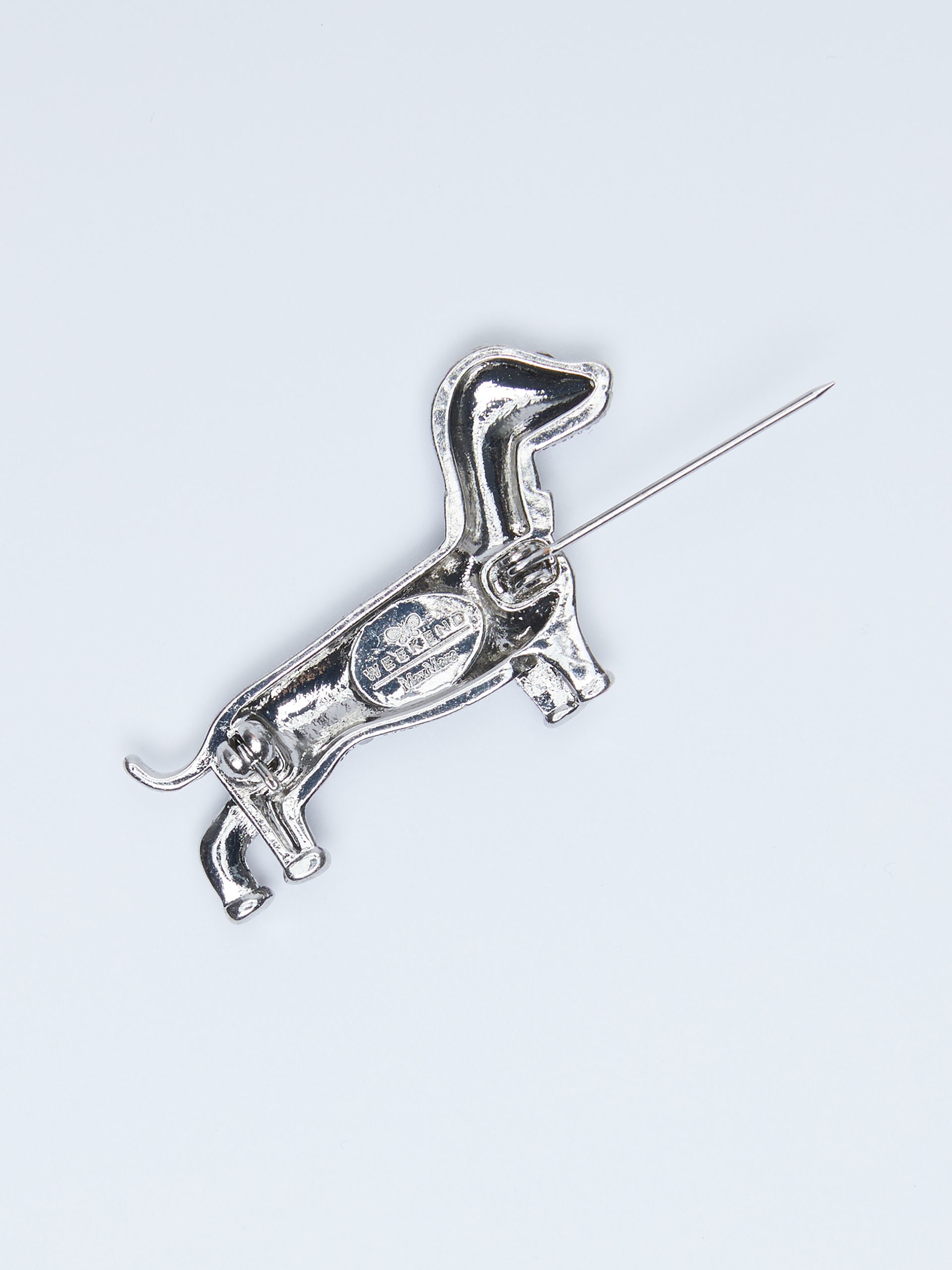GERARDA Metal and glass brooch - 2