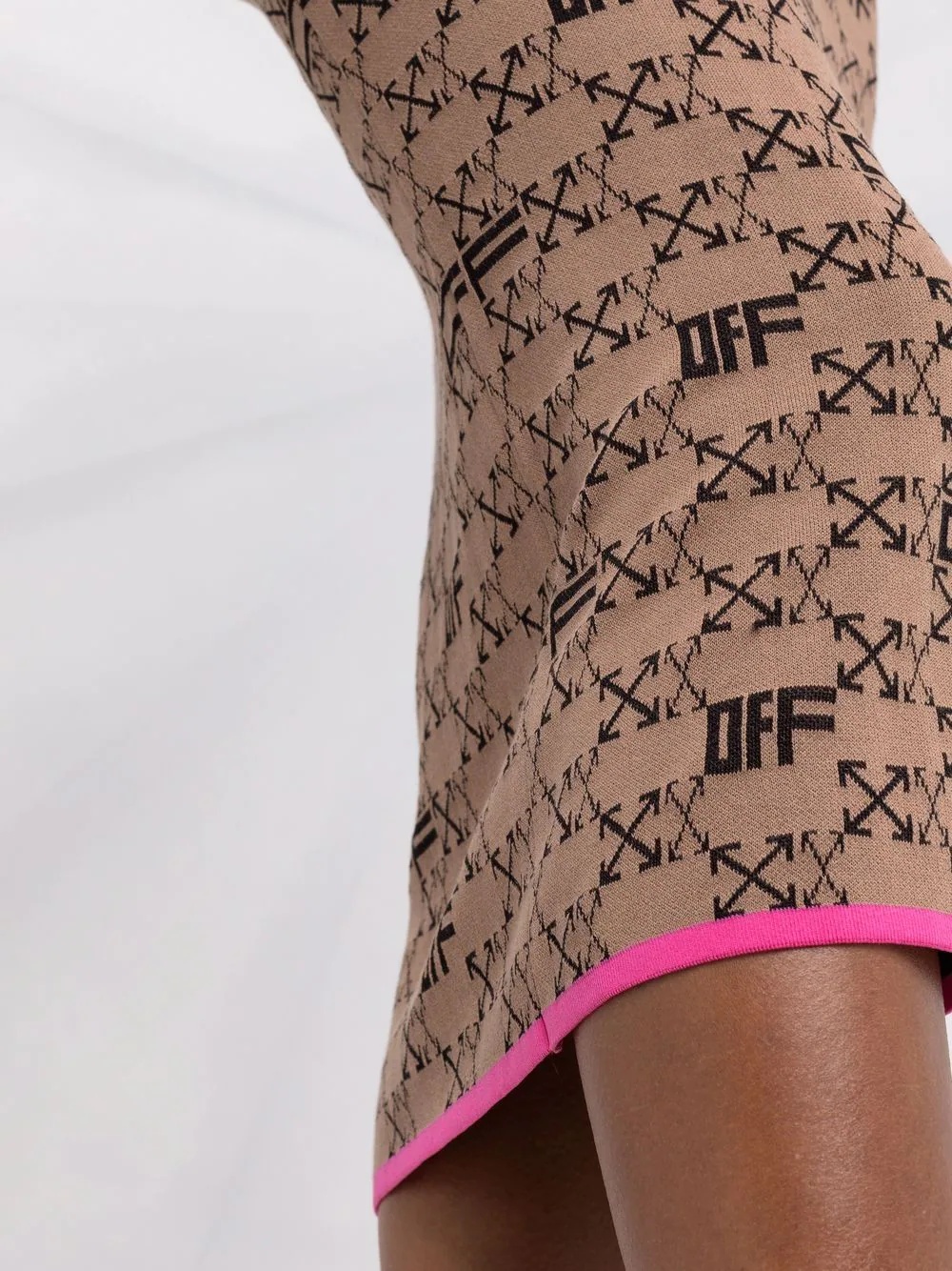 intarsia-knit Arrows-logo pencil skirt - 3