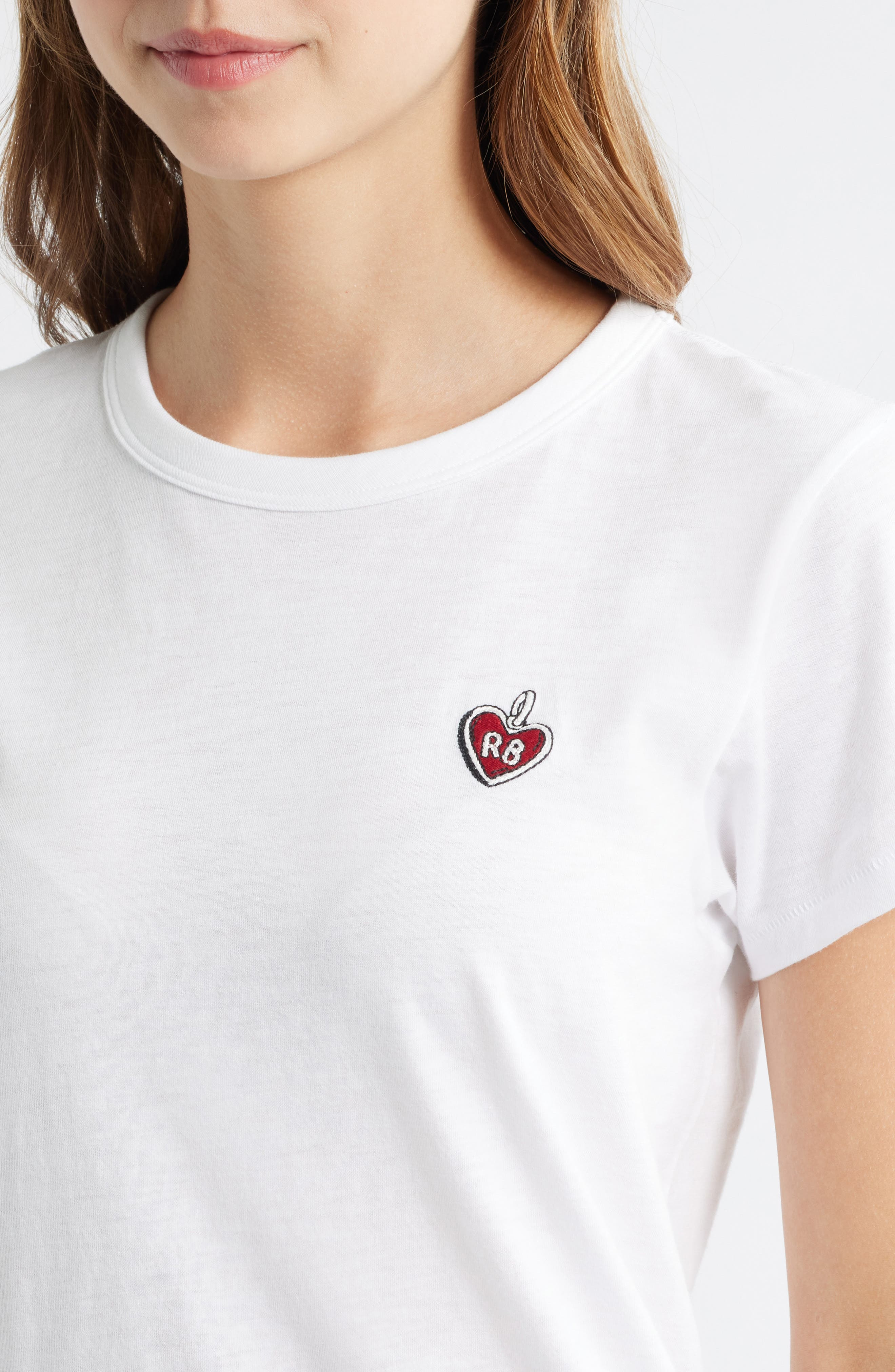 rag & bone Logo Lucky Charm Cotton T-Shirt in White at Nordstrom - 4