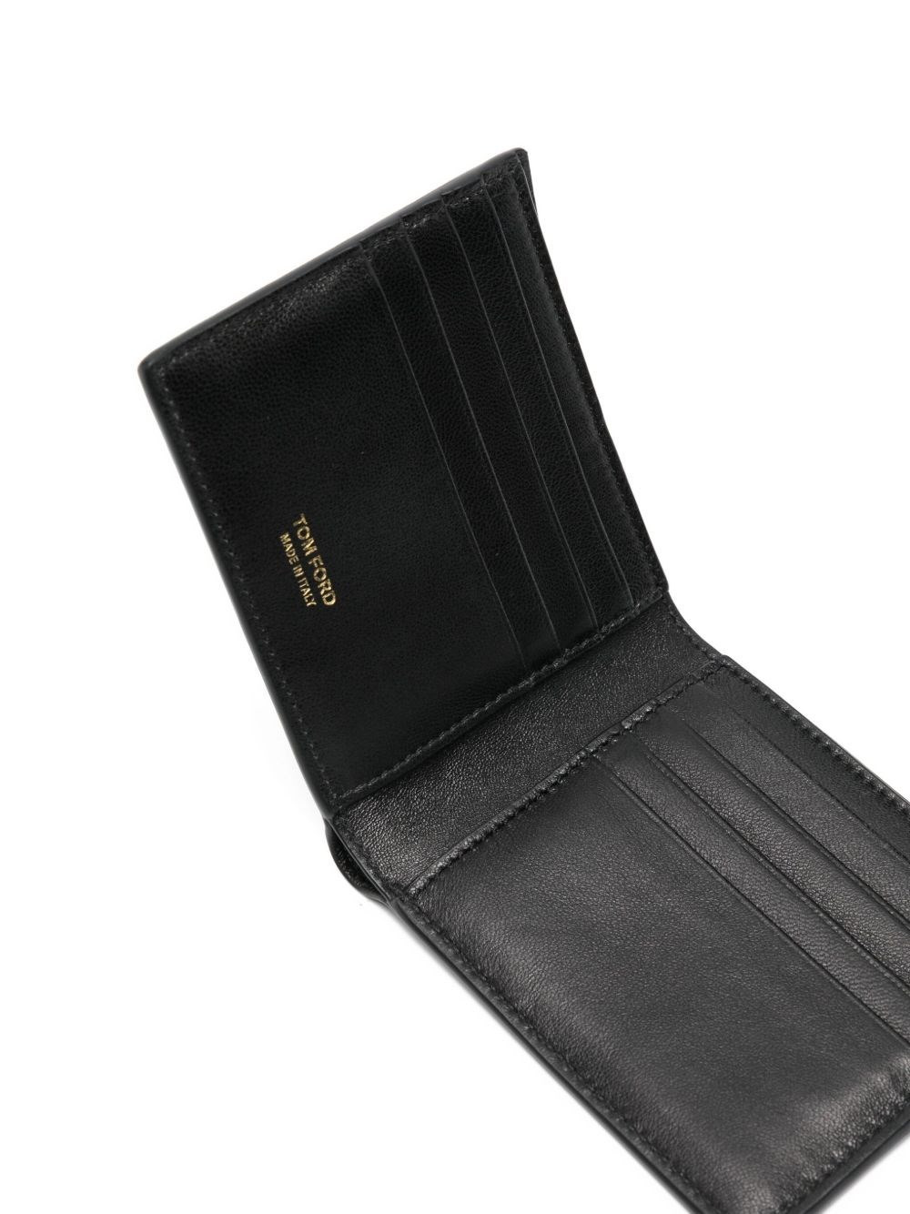 Shiny crocodile-print leather bifold wallet - 2