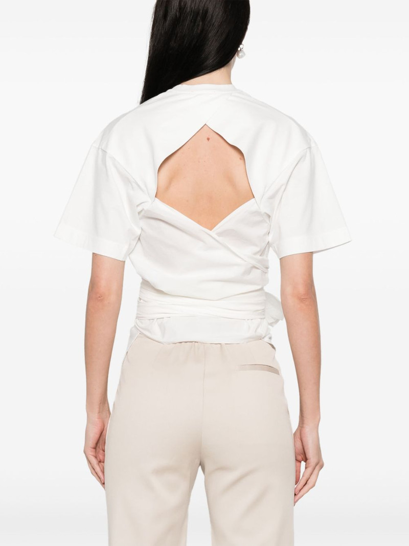 wrap-detail T-shirt 4
