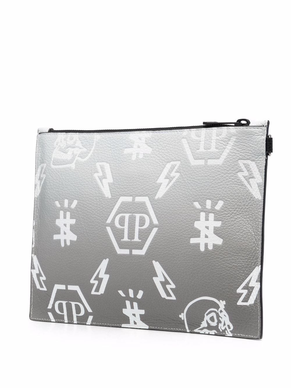 degradè-print leather clutch - 3