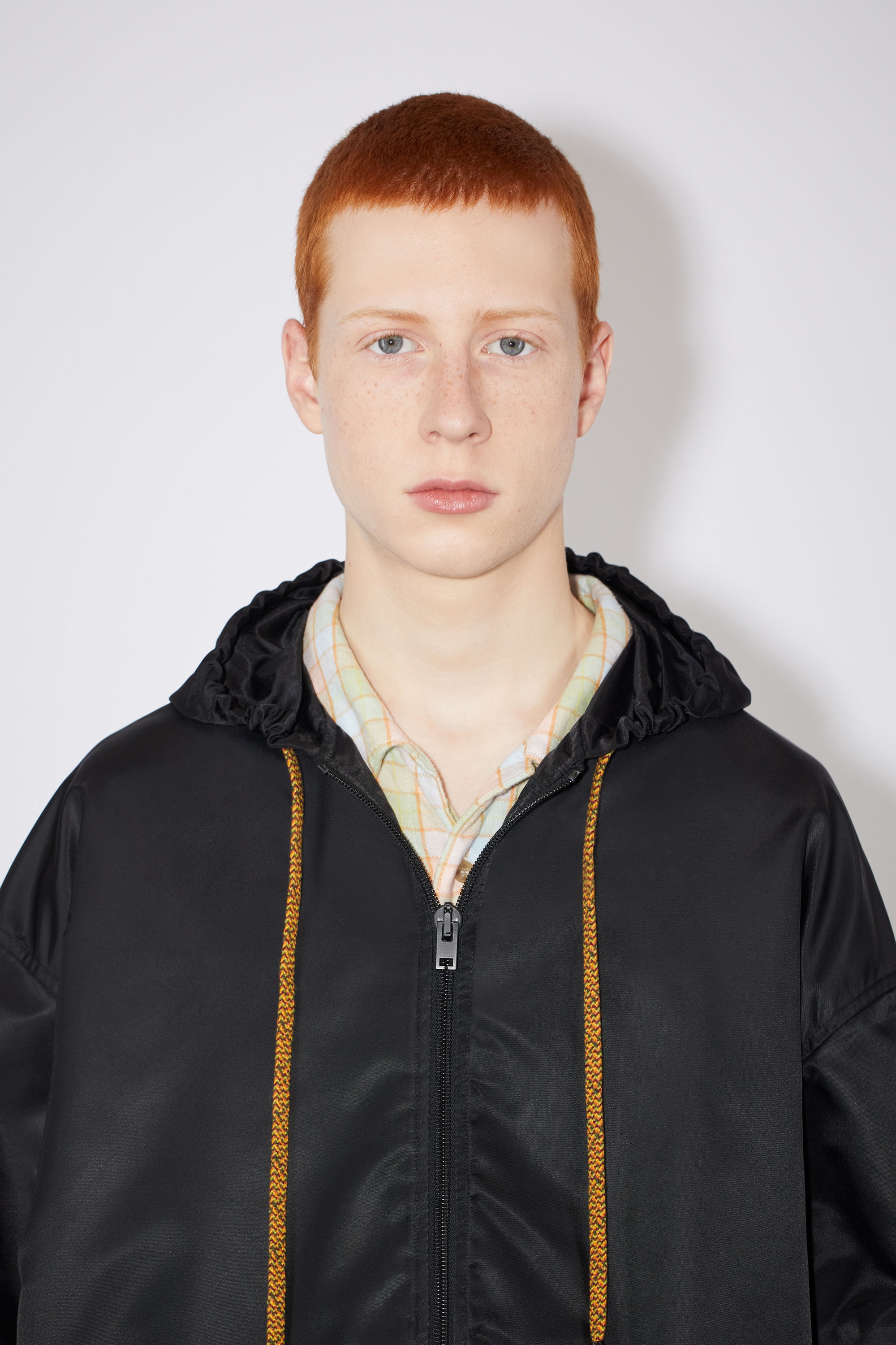 Rainbow hooded nylon jacket - Black - 6