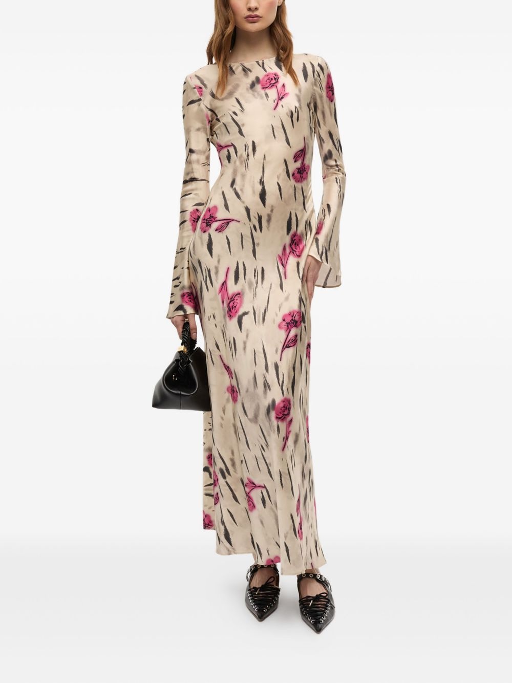 floral-print midi dress - 2