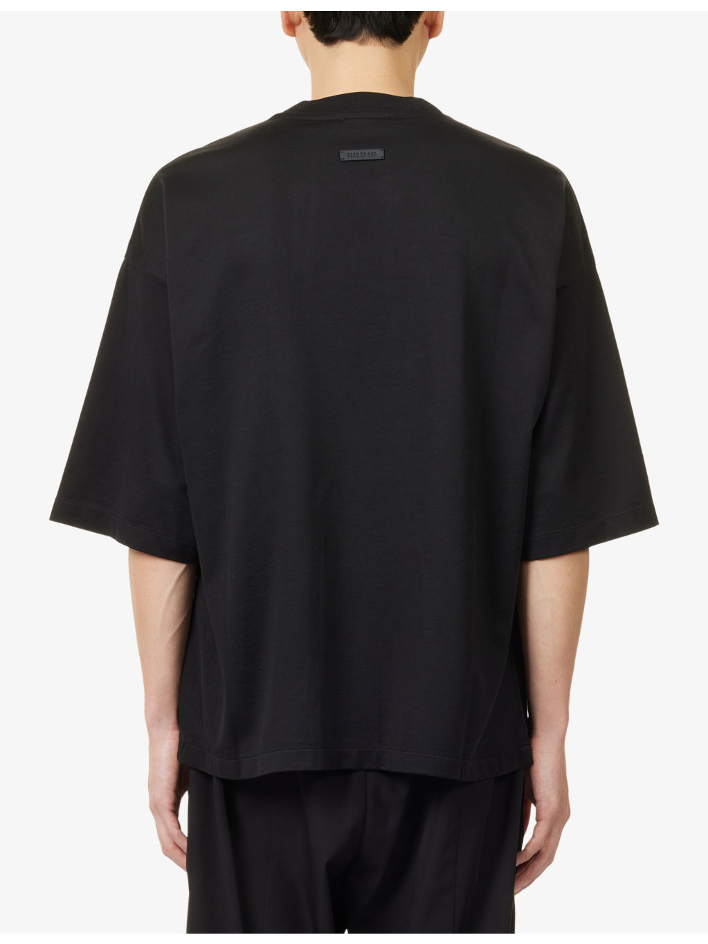 Crewneck Relaxed-Fit Cotton Blend T-Shirt - 4