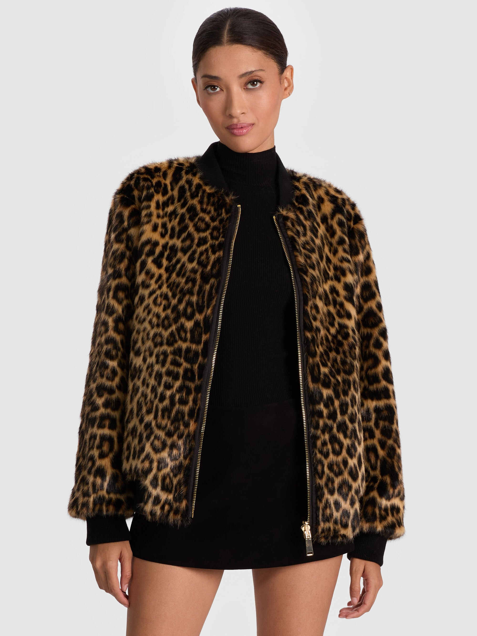 BECKY REVERSIBLE FAUX FUR BOMBER JACKET - 2