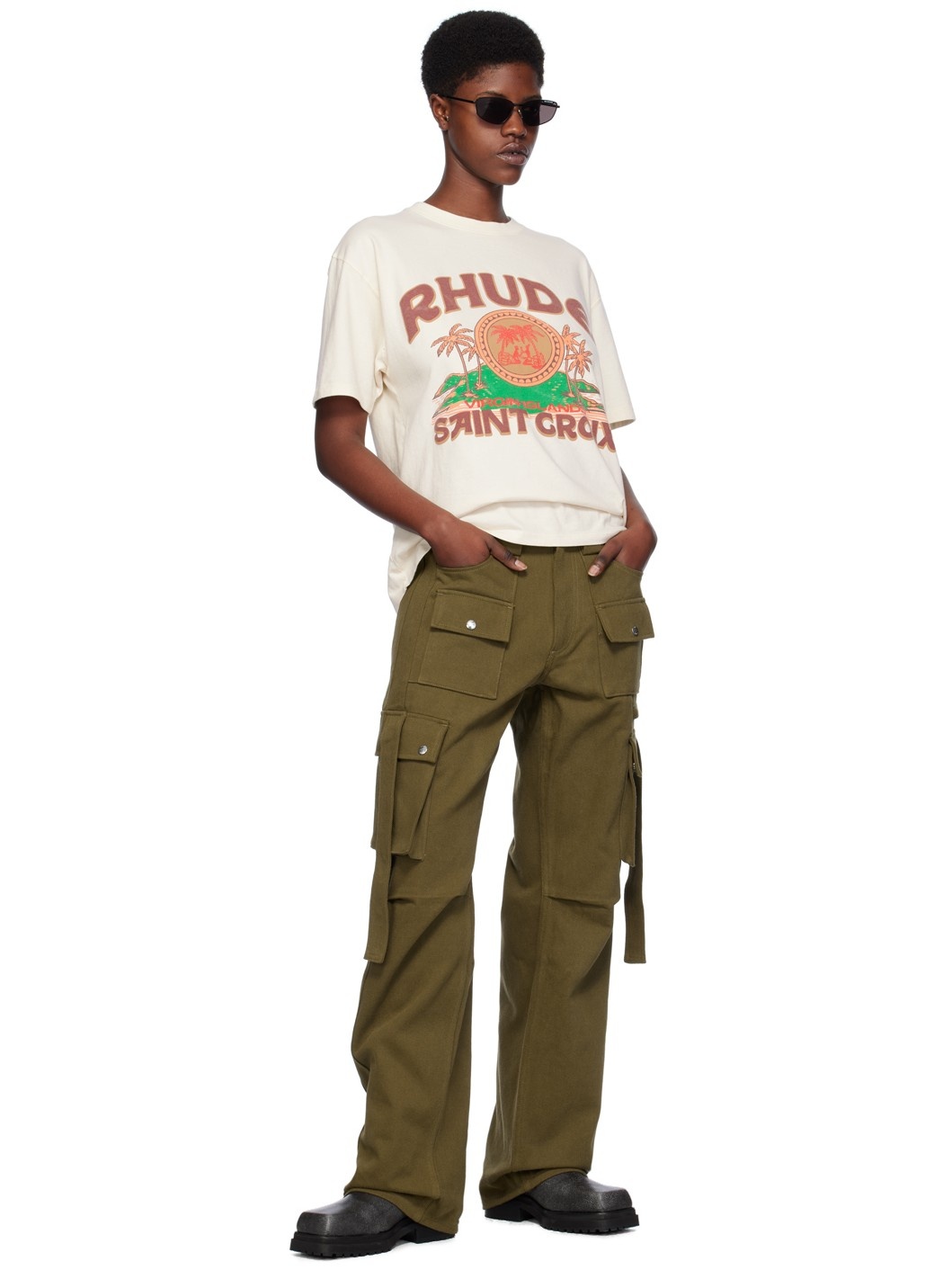 Khaki Amaro Cargo Pants - 4