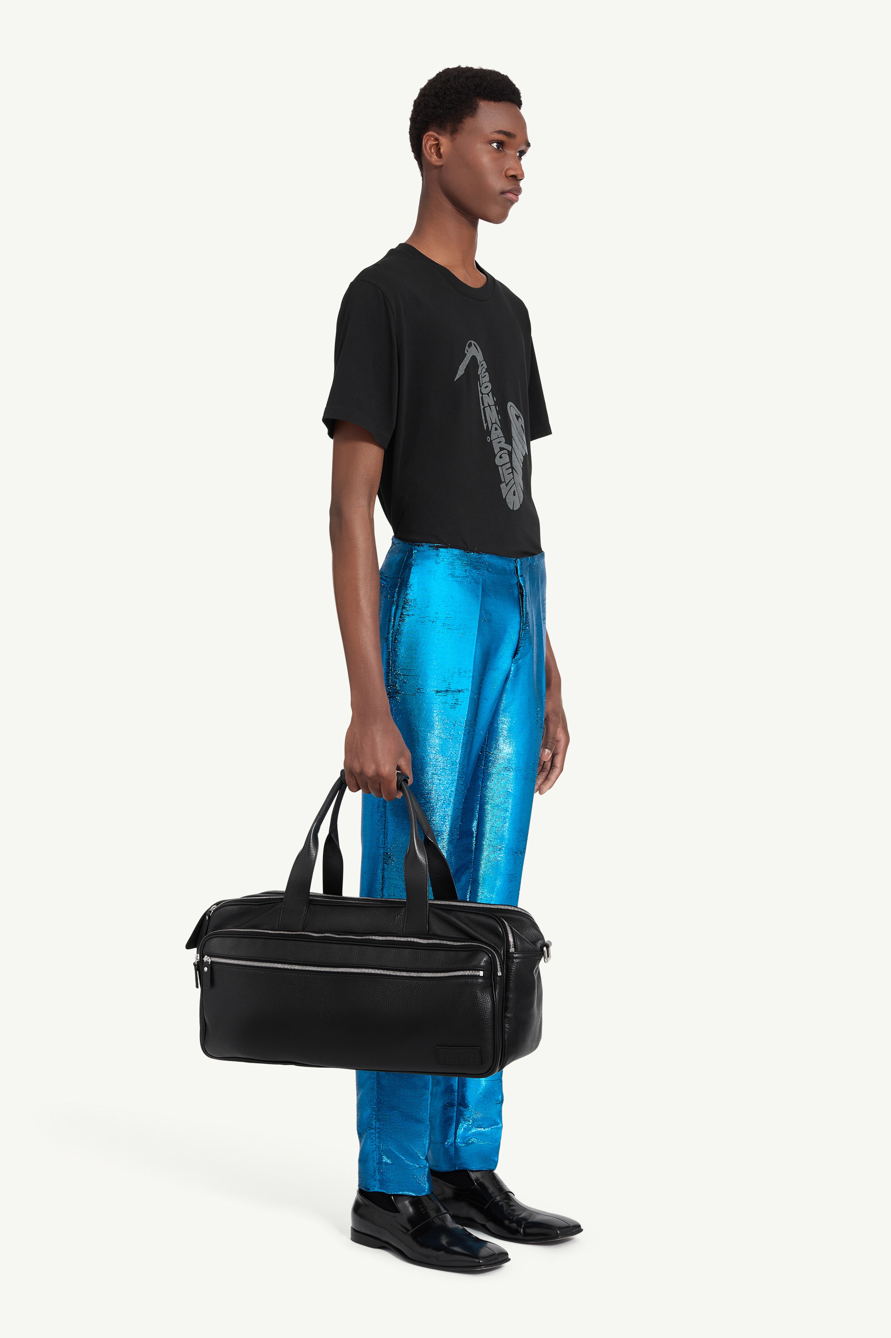 Distressed jacquard trousers - 3