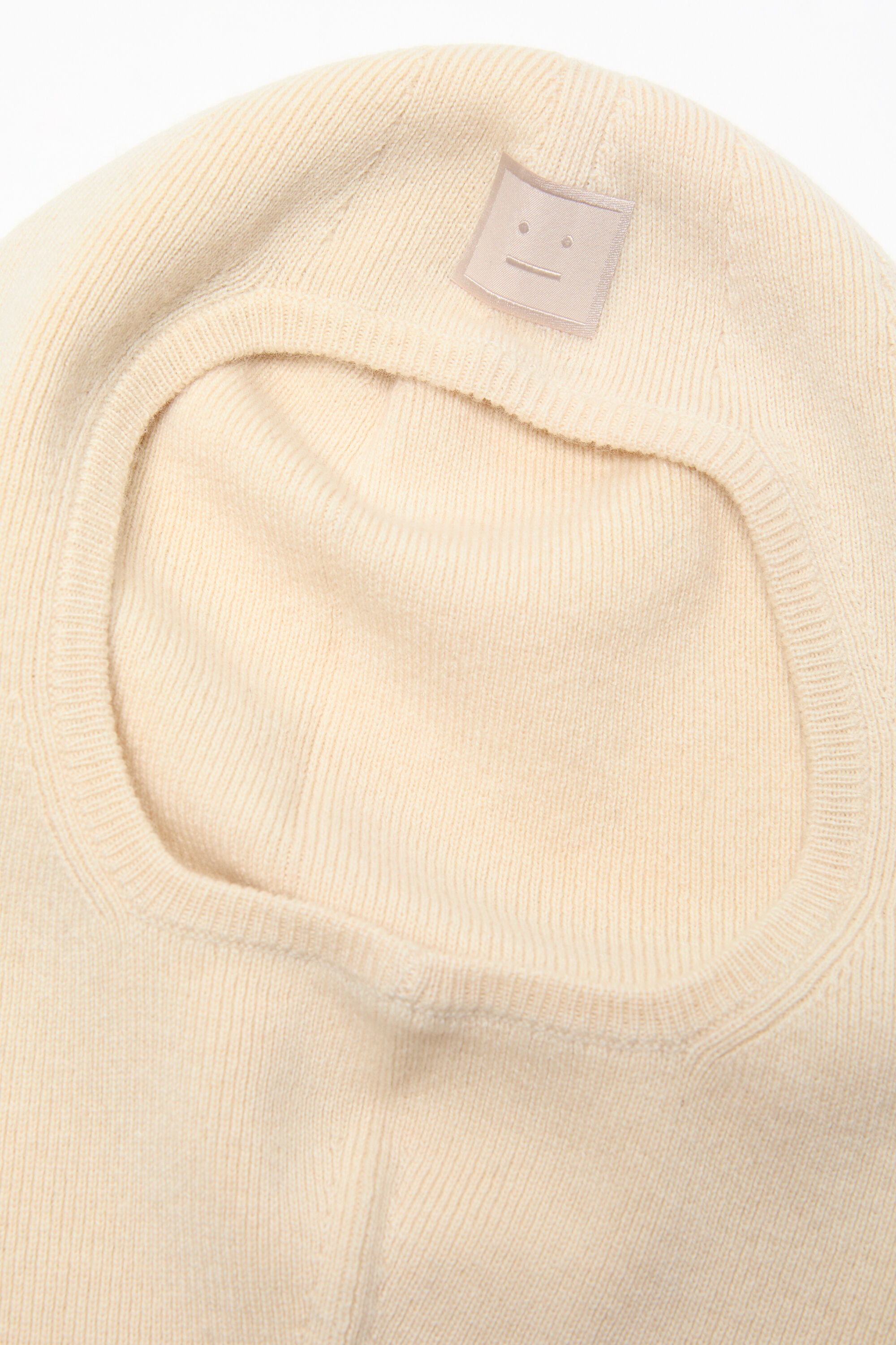 Face logo balaclava beanie - Oatmeal melange - 4