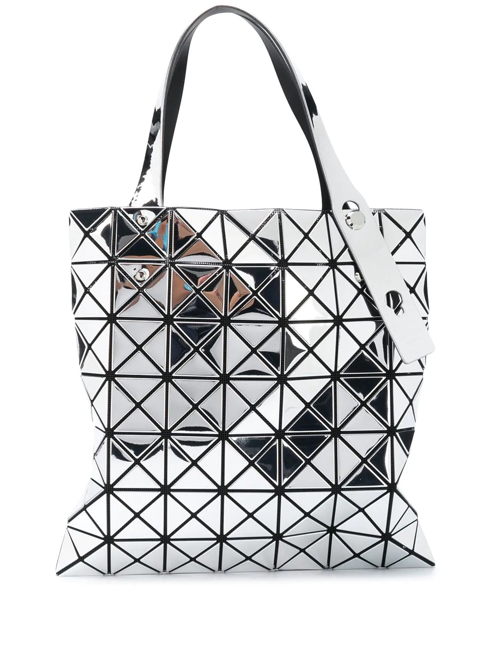 metallic effect geometric pattern shopper bag - 1