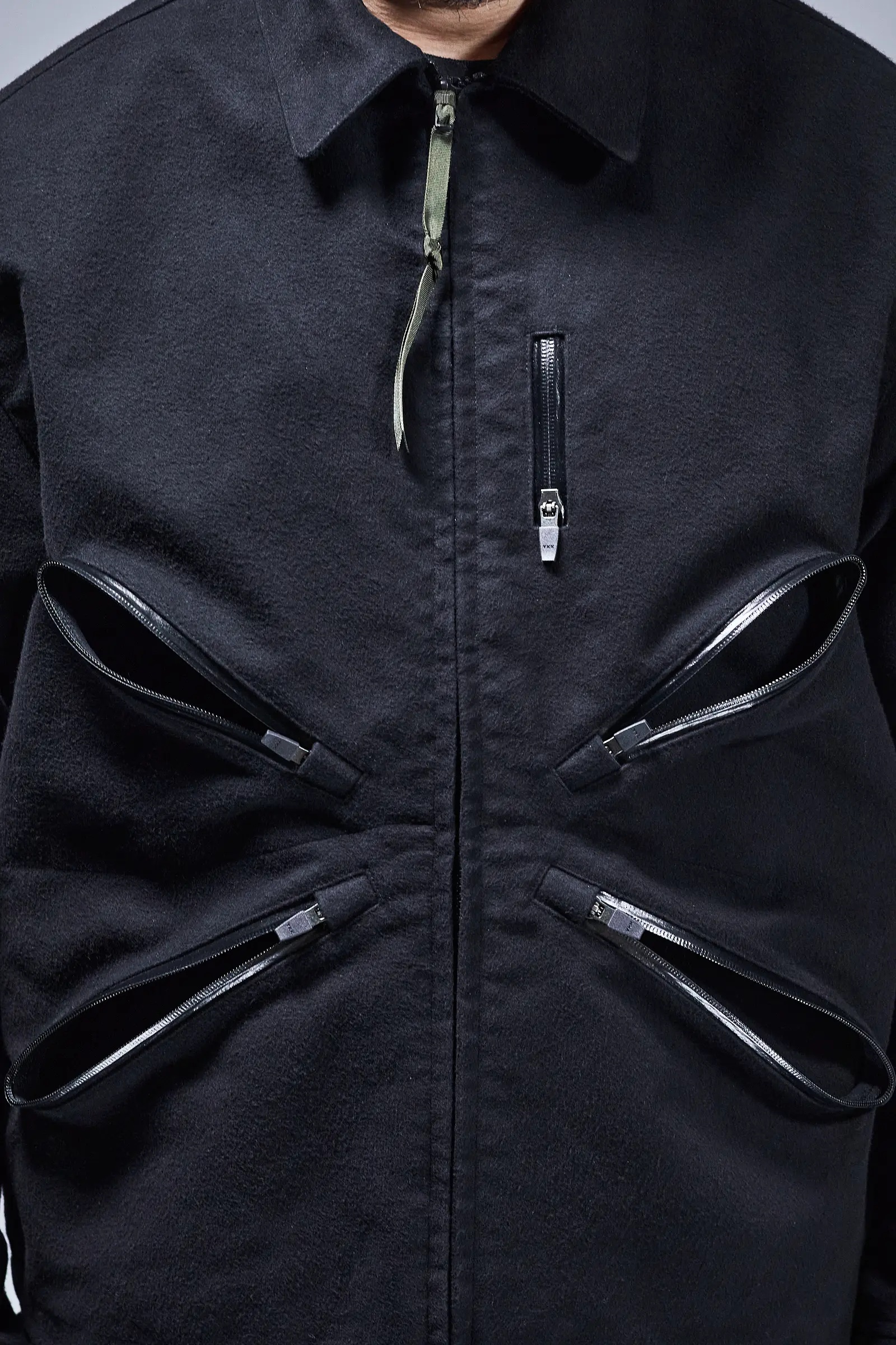 J121-KI Cotton Moleskin Jacket Black - 22