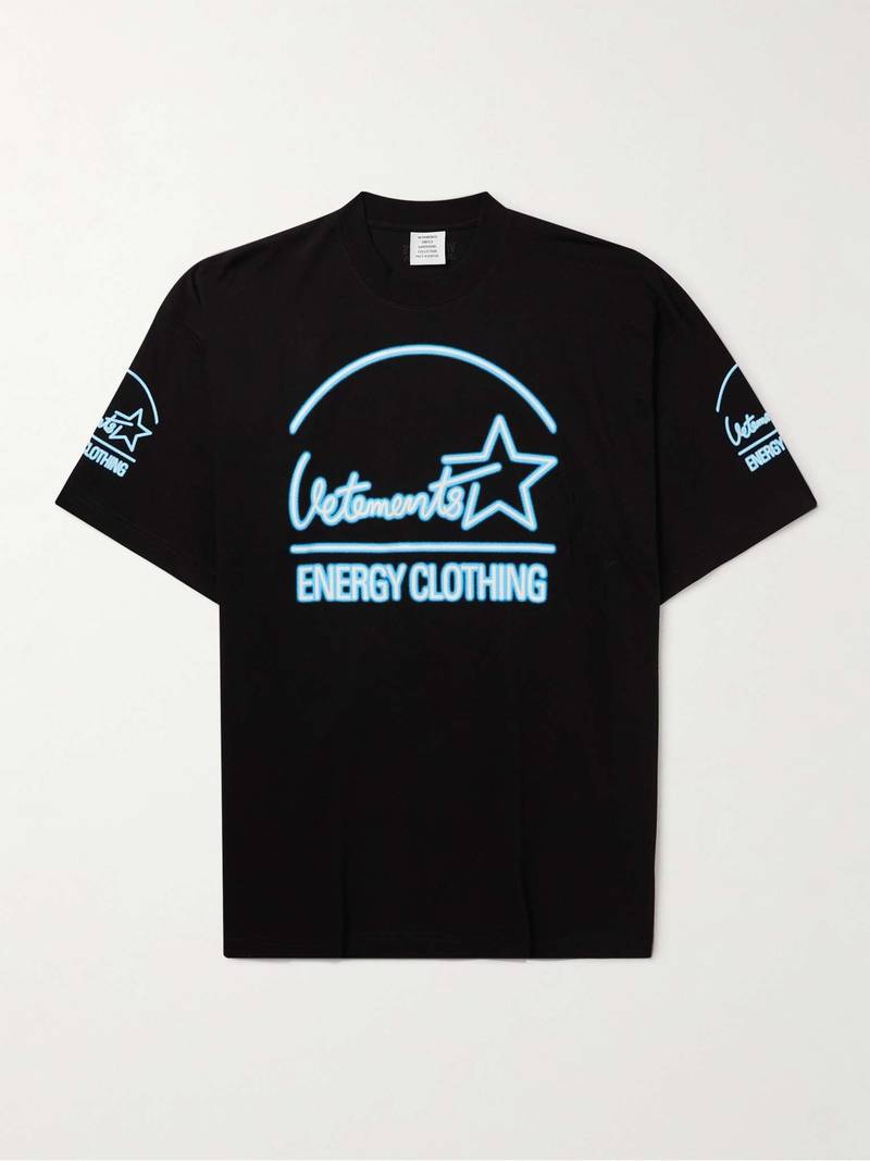 Oversized Logo-Print Cotton-Jersey T-Shirt 1