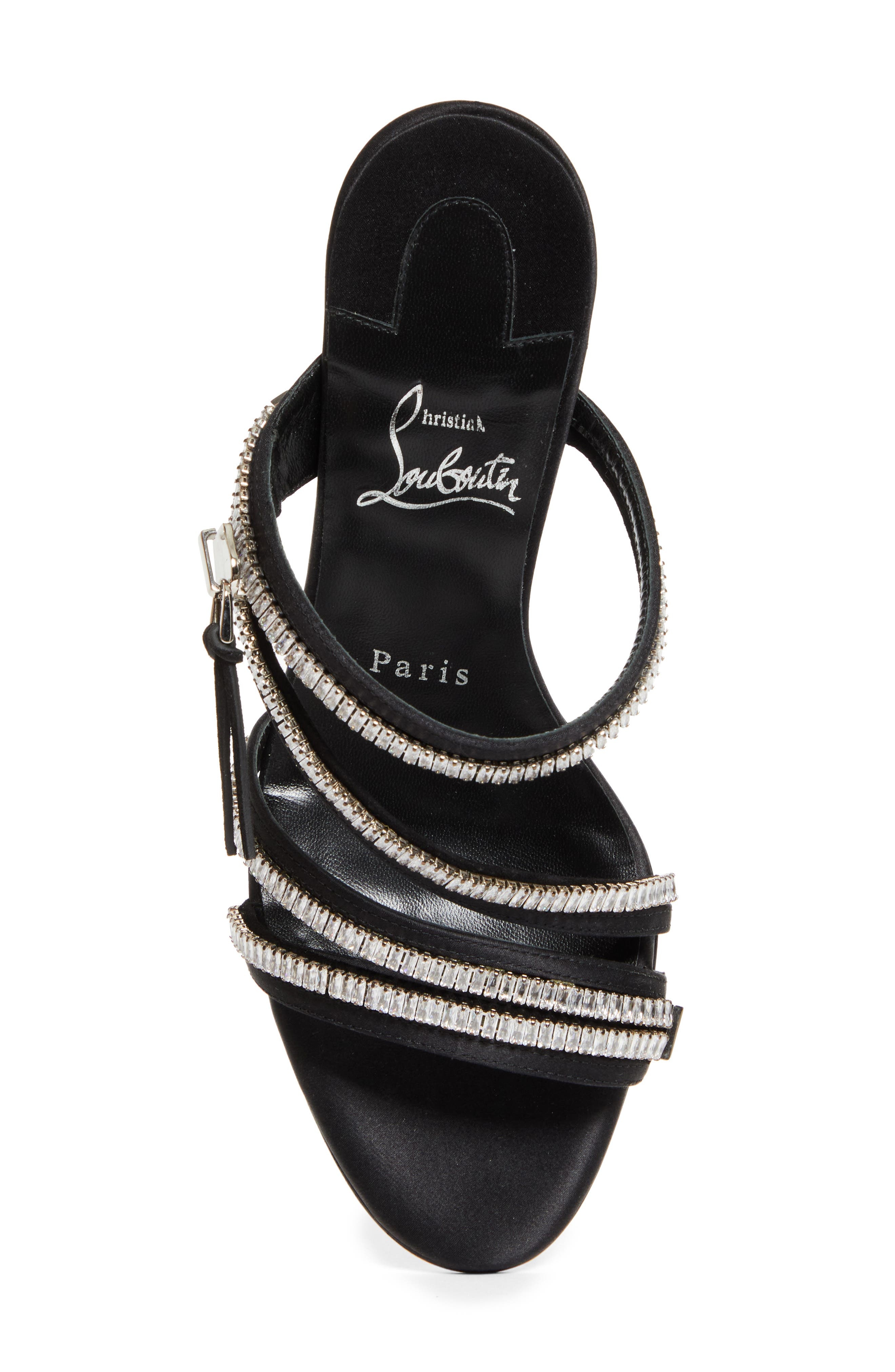 Christian Louboutin Merylzip Crystal Embellished Sandal in Black at Nordstrom - 5