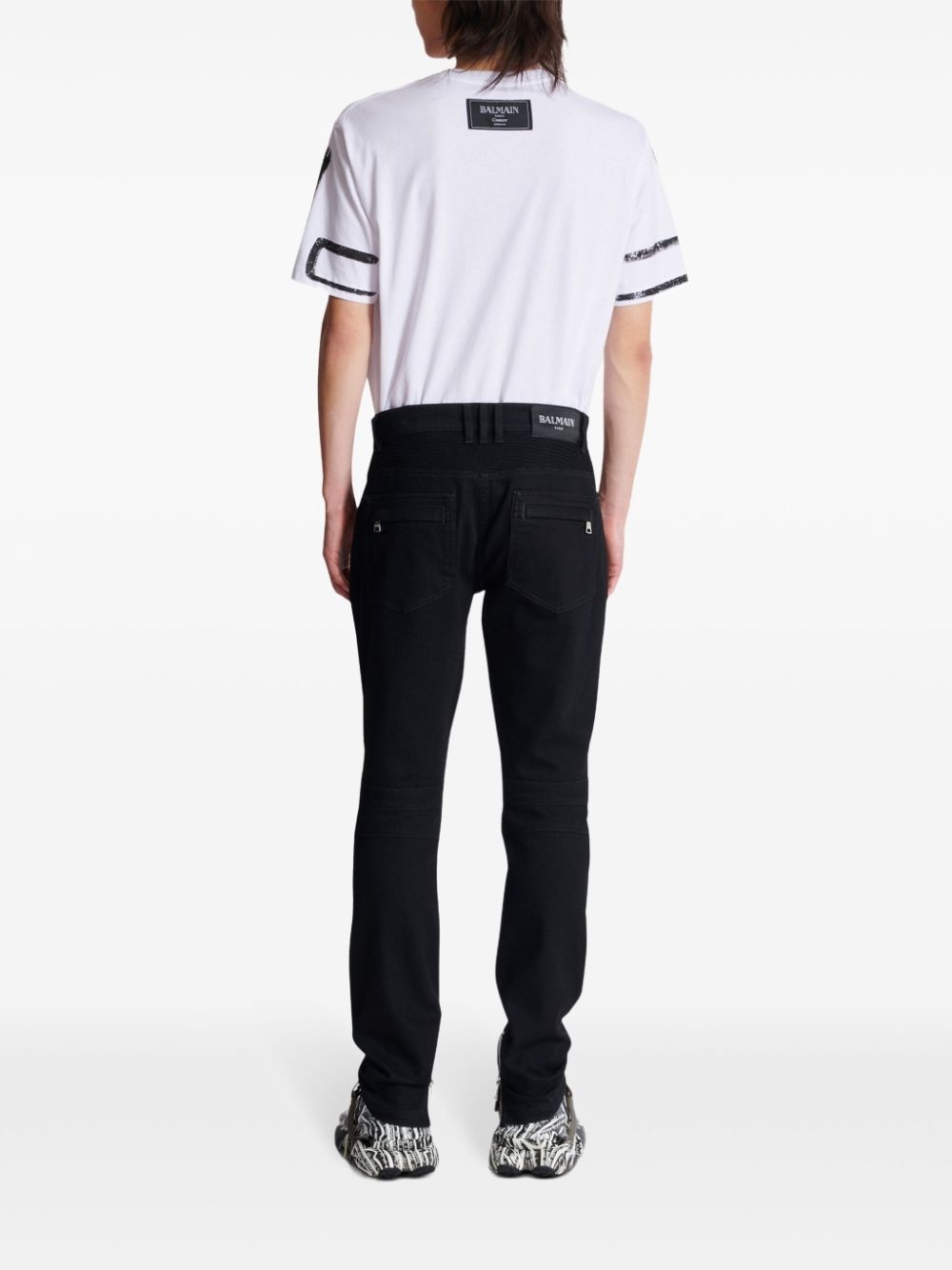 slim-fit biker jeans - 4