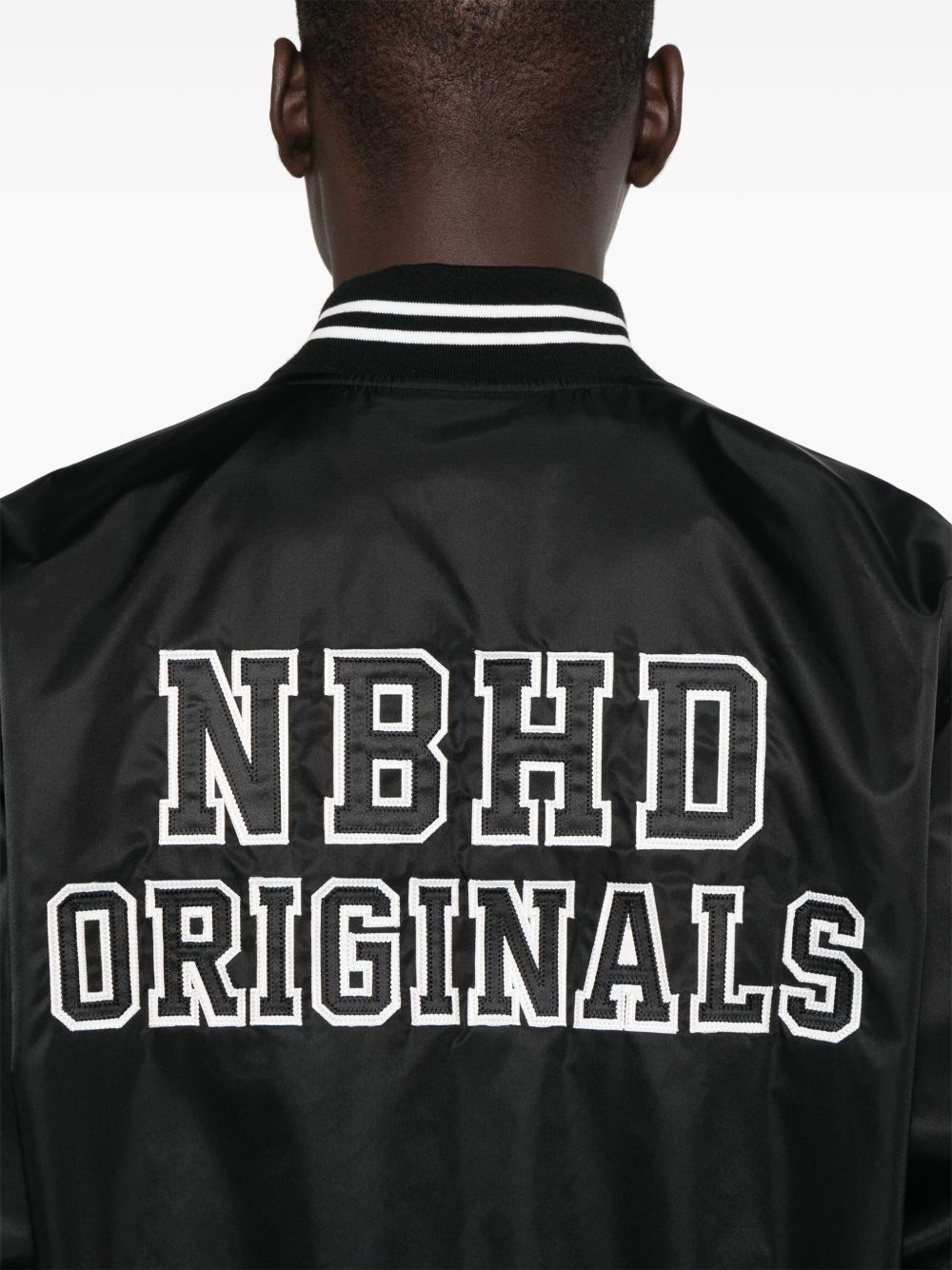 logo-patch baseball jacket - 5