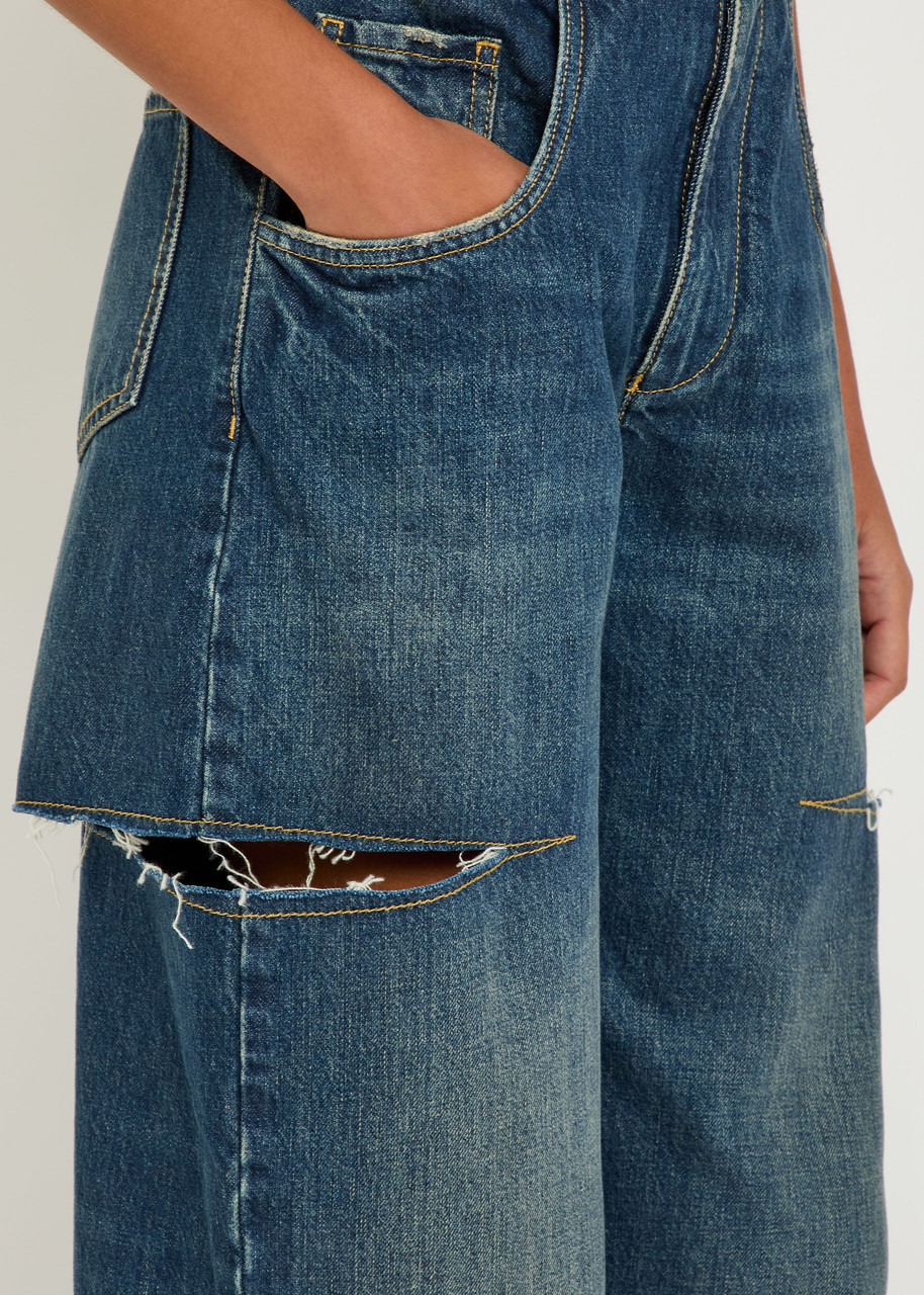 Maison Margiela Ripped Barrel-leg Jeans - 5