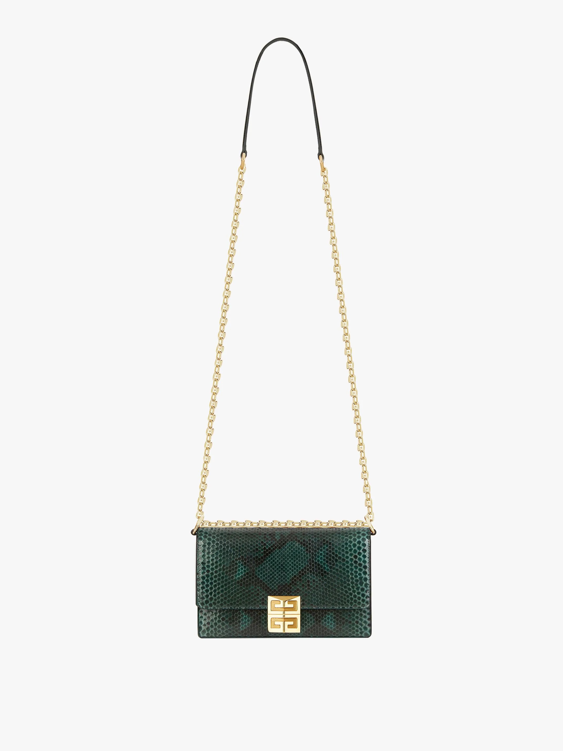 SMALL 4G BAG IN PYTHON WITH CHAIN - 1
