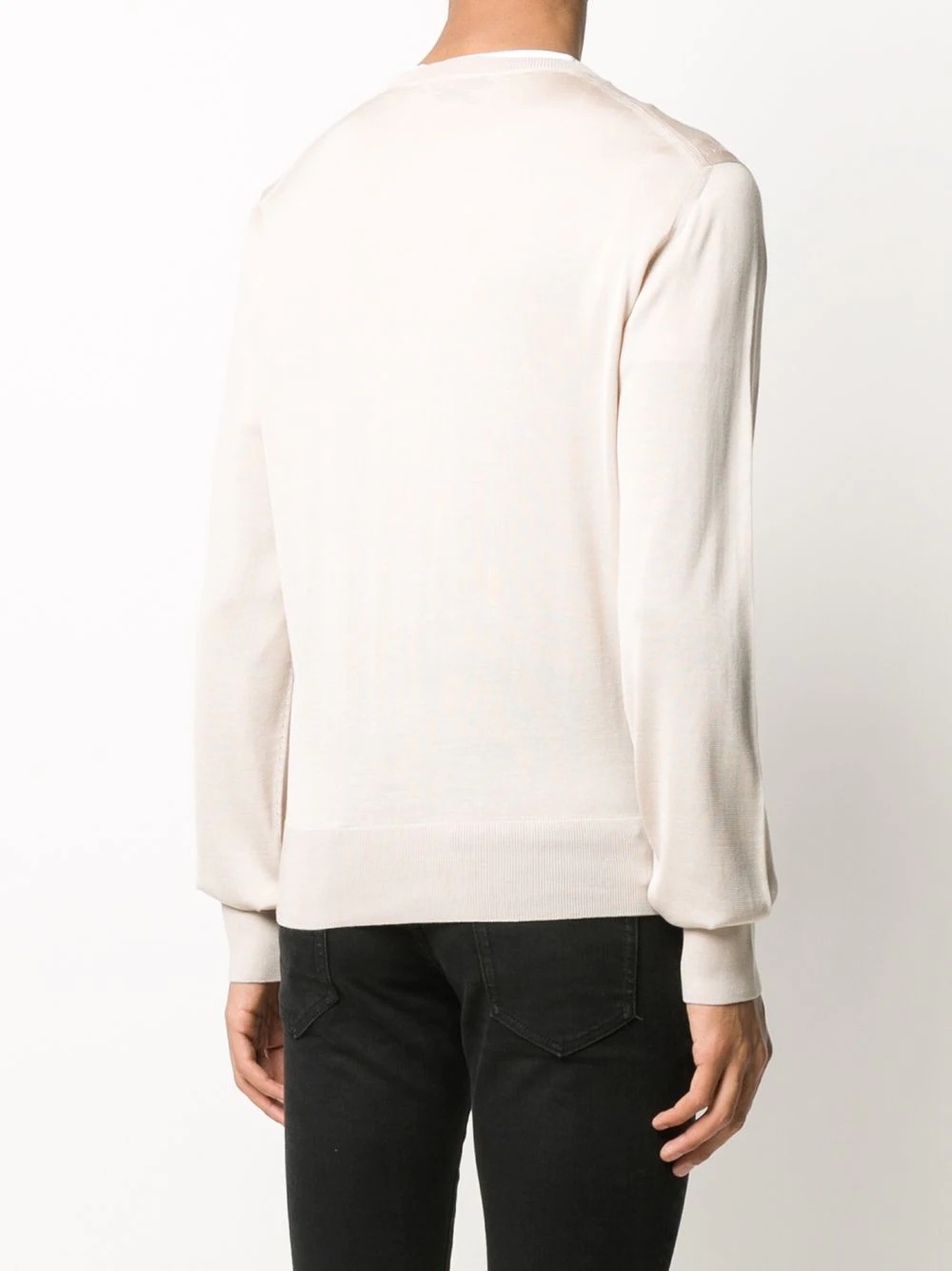 V-neck silk jumper - 4