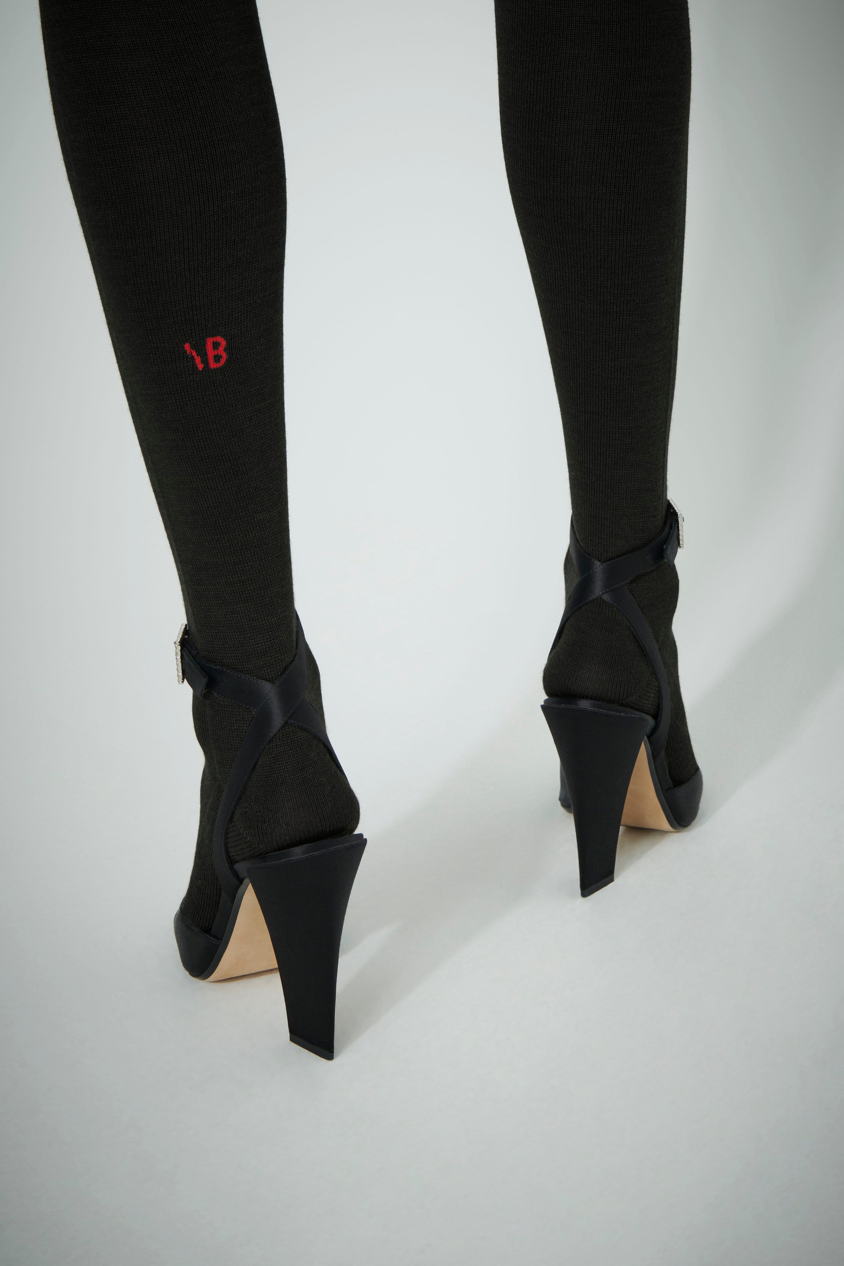 Polo Neck Jumpsuit in Black - 6