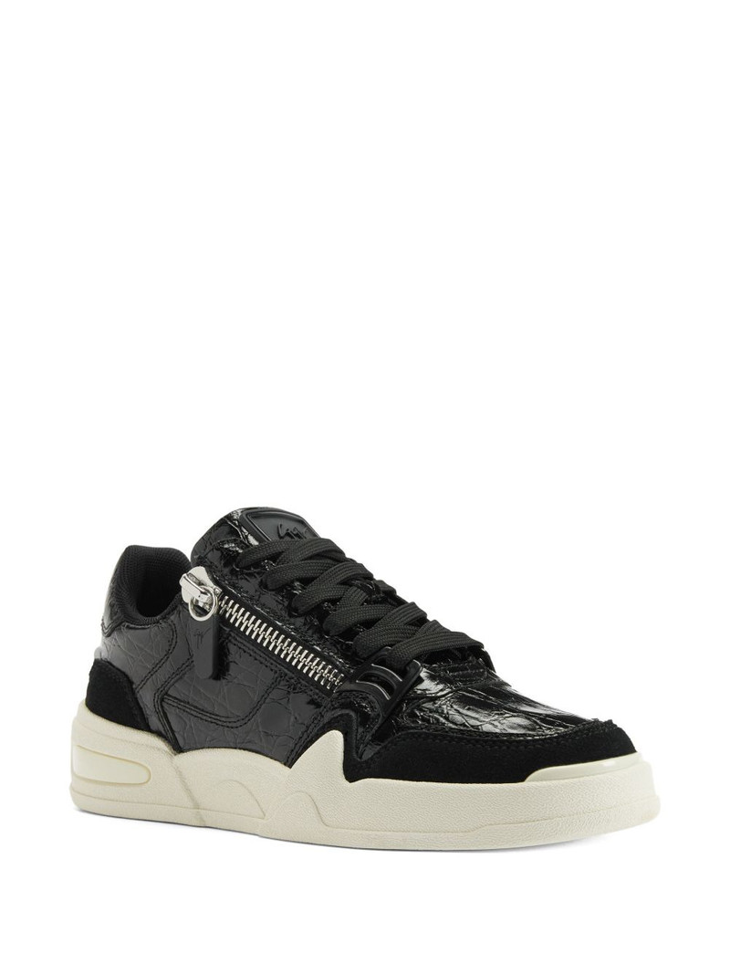 Giuseppe Zanotti crocodile print zip trainers outlook