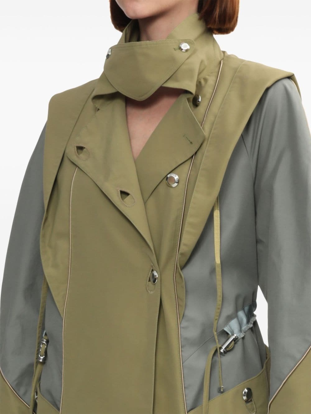 colour-block coat - 5