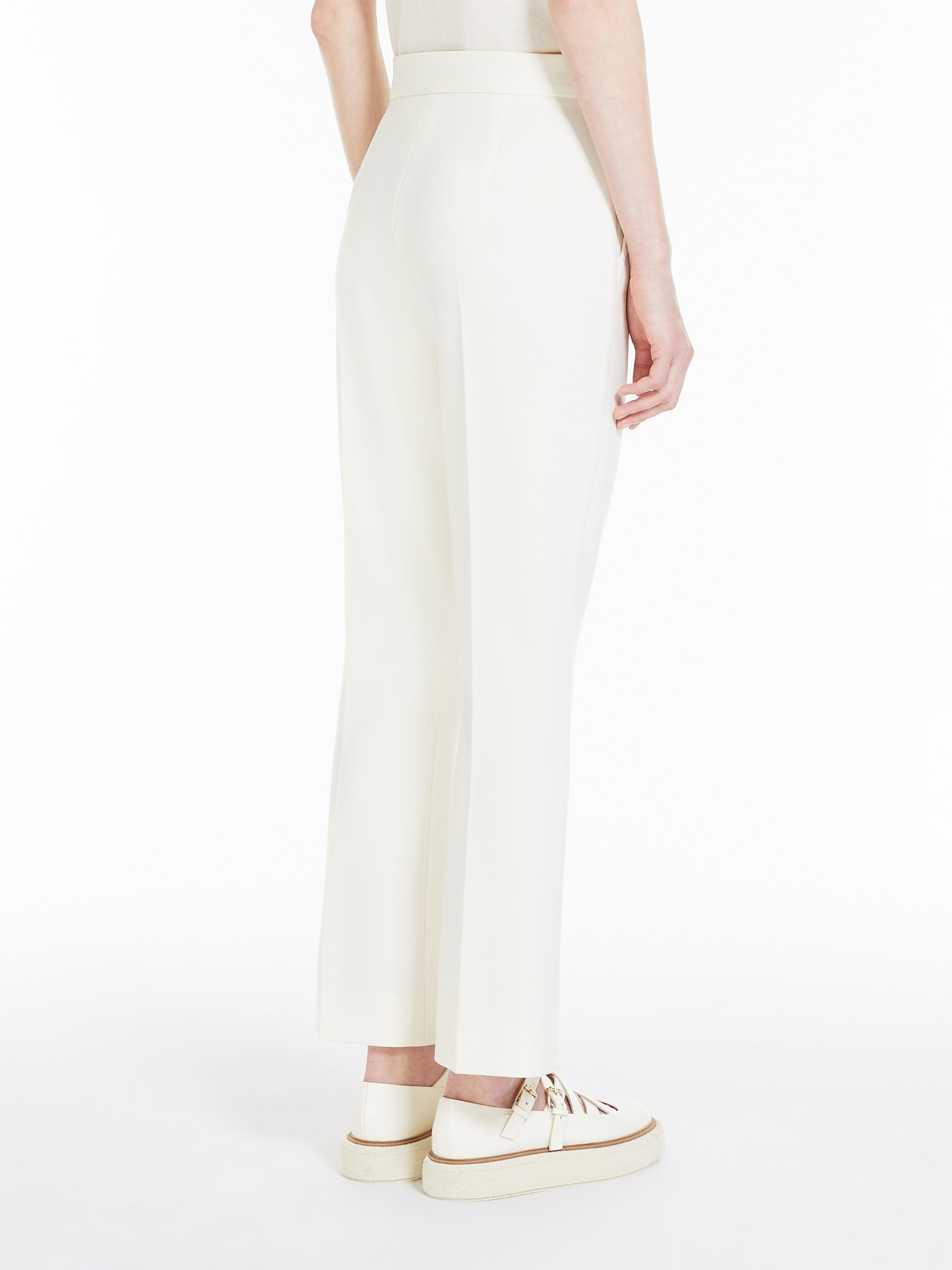 Wool crêpe ankle-length trousers - 4