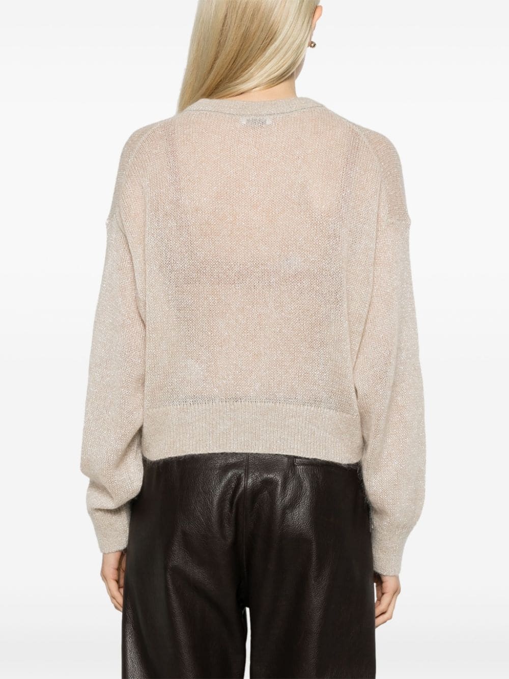 metallic-thread sweater - 4