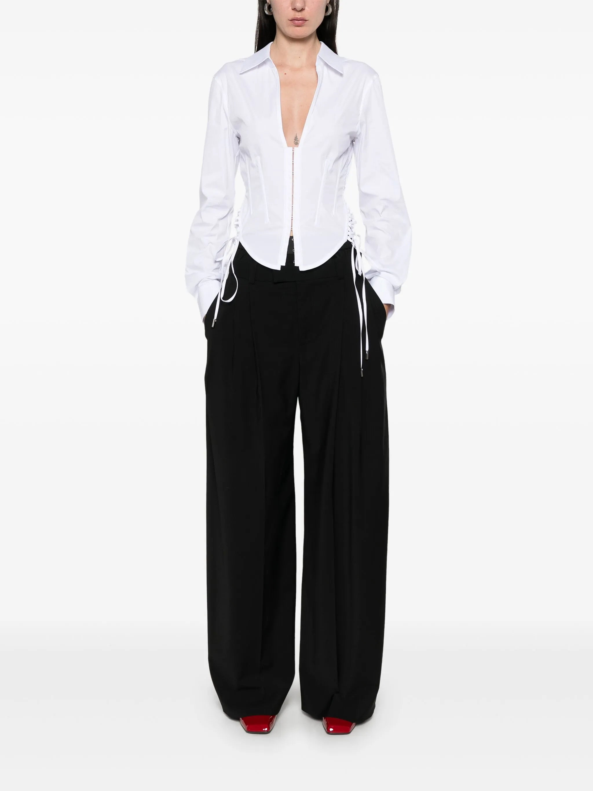 Corset Poplin Shirt - 4