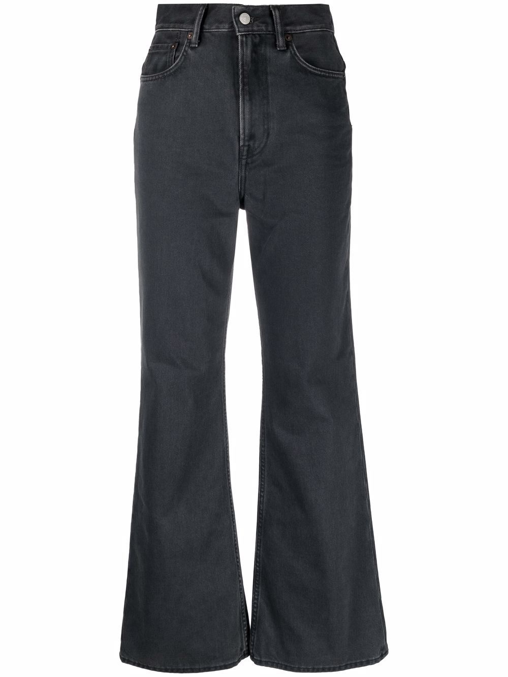 high-waisted flared jeans - 1