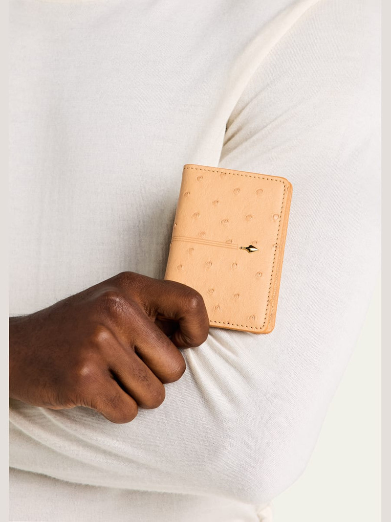 JACQUES MARIE MAGE Men's Cassandre Ostrich Bifold Wallet outlook