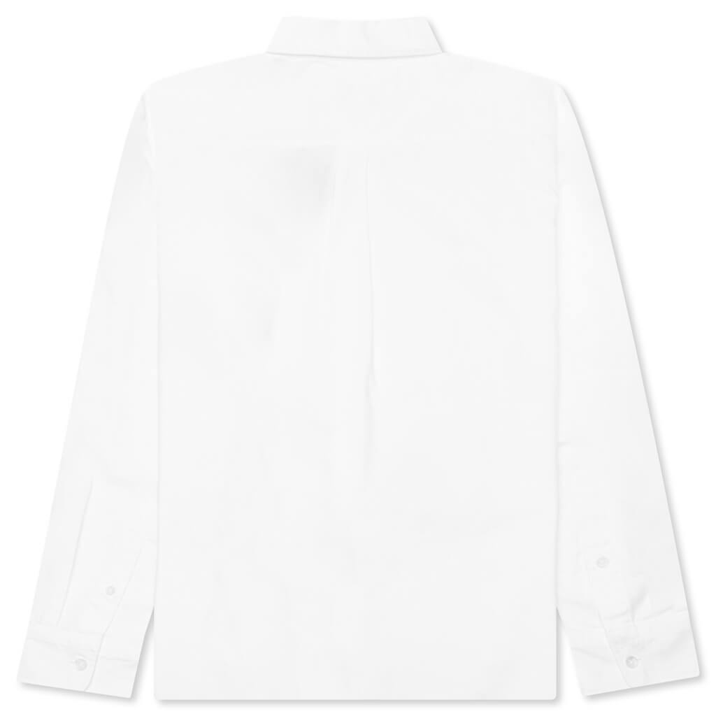 APE HEAD ONE POINT OXFORD SHIRT - WHITE - 2