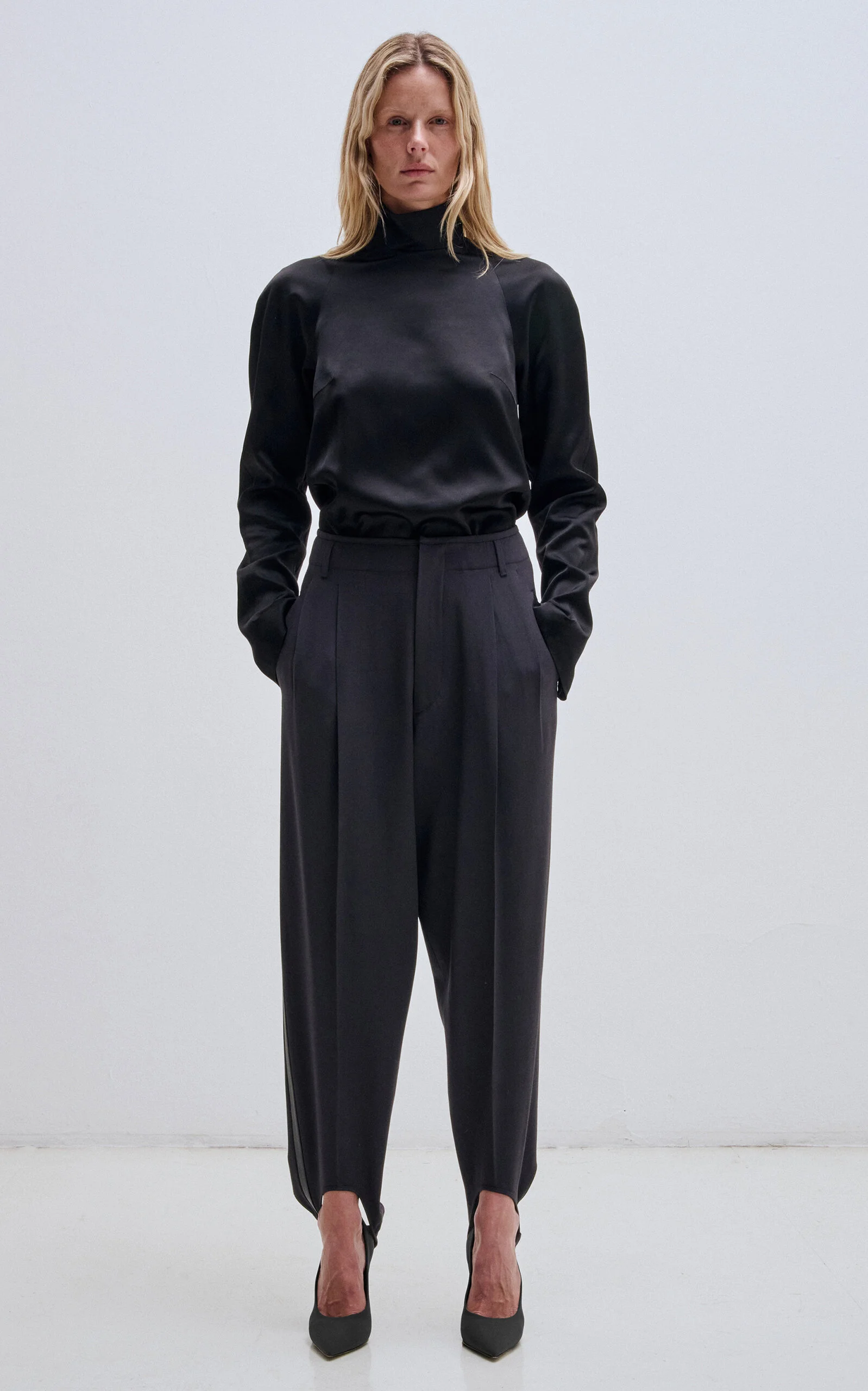 Marta Wool Stirrup Pants dark wash - 1